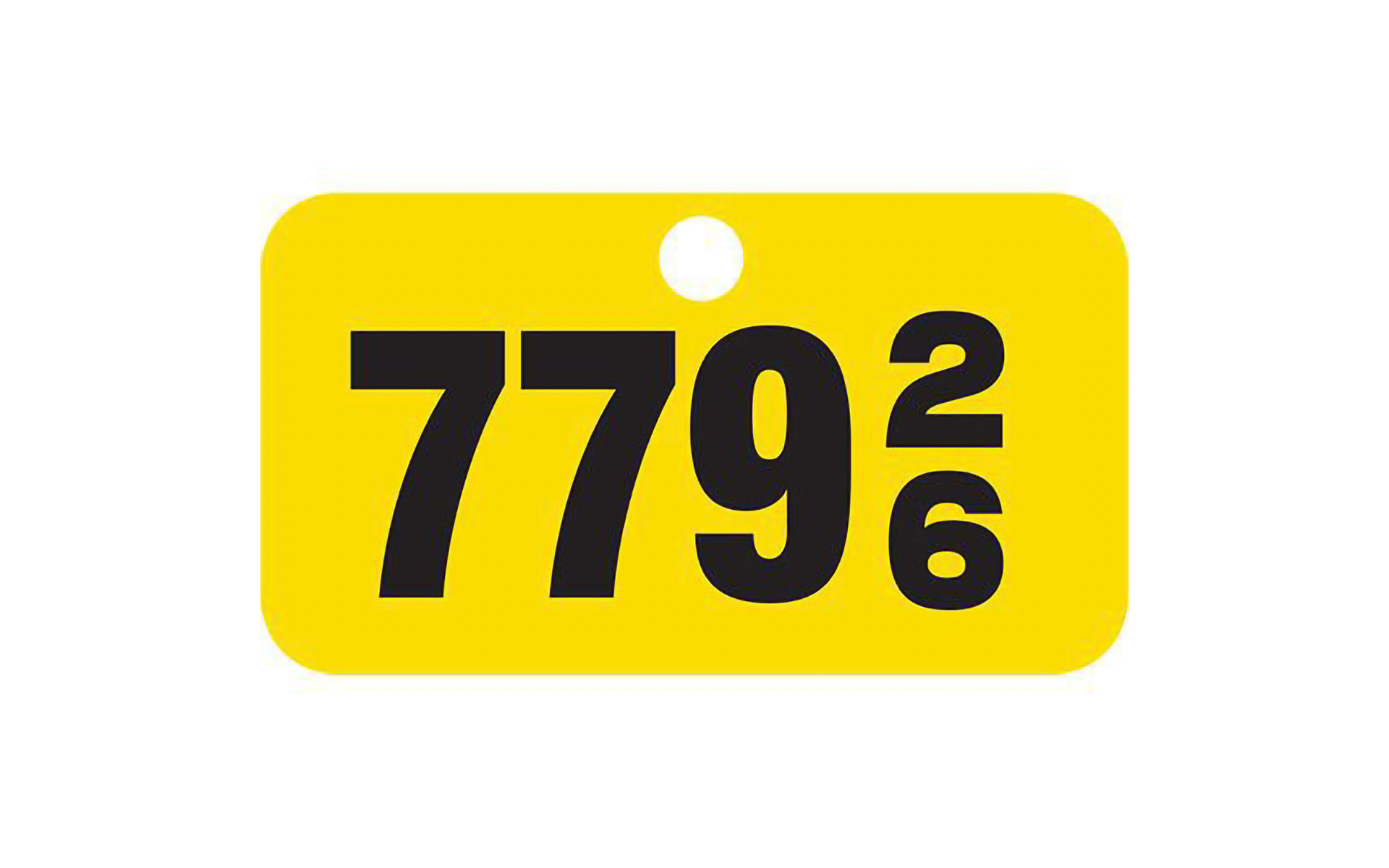 Blank Plastic Hip Tags, Yellow