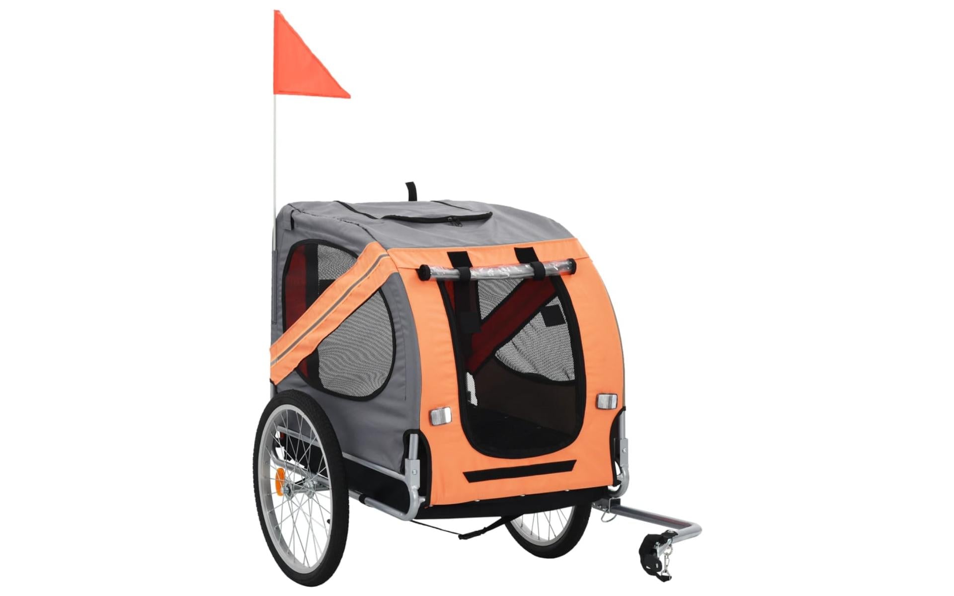 Orange and Gray Pet Bike Trailer