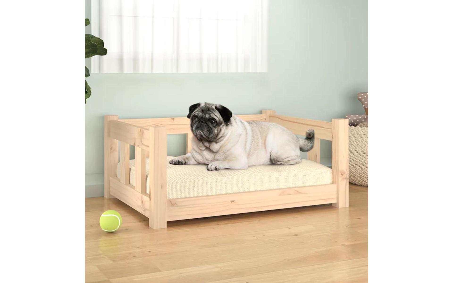 Dog bed 65.5x50.5x28 cm Solid pine wood