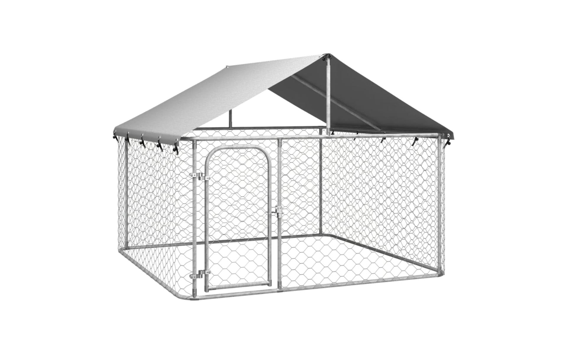 Outdoor kennel with roof 200x200x150 cm