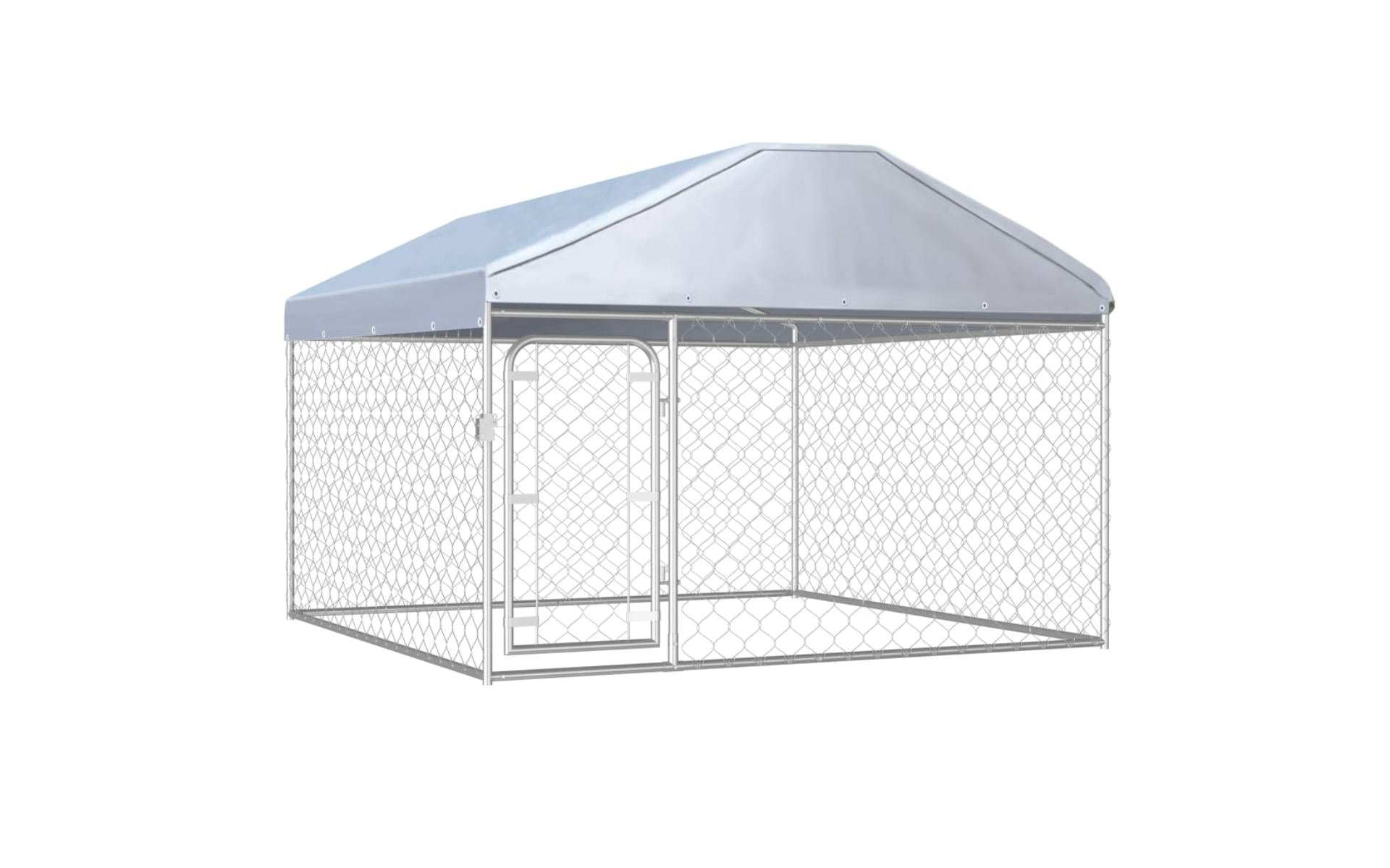 Outdoor kennel with roof for dogs 200 x 200 x 135 cm