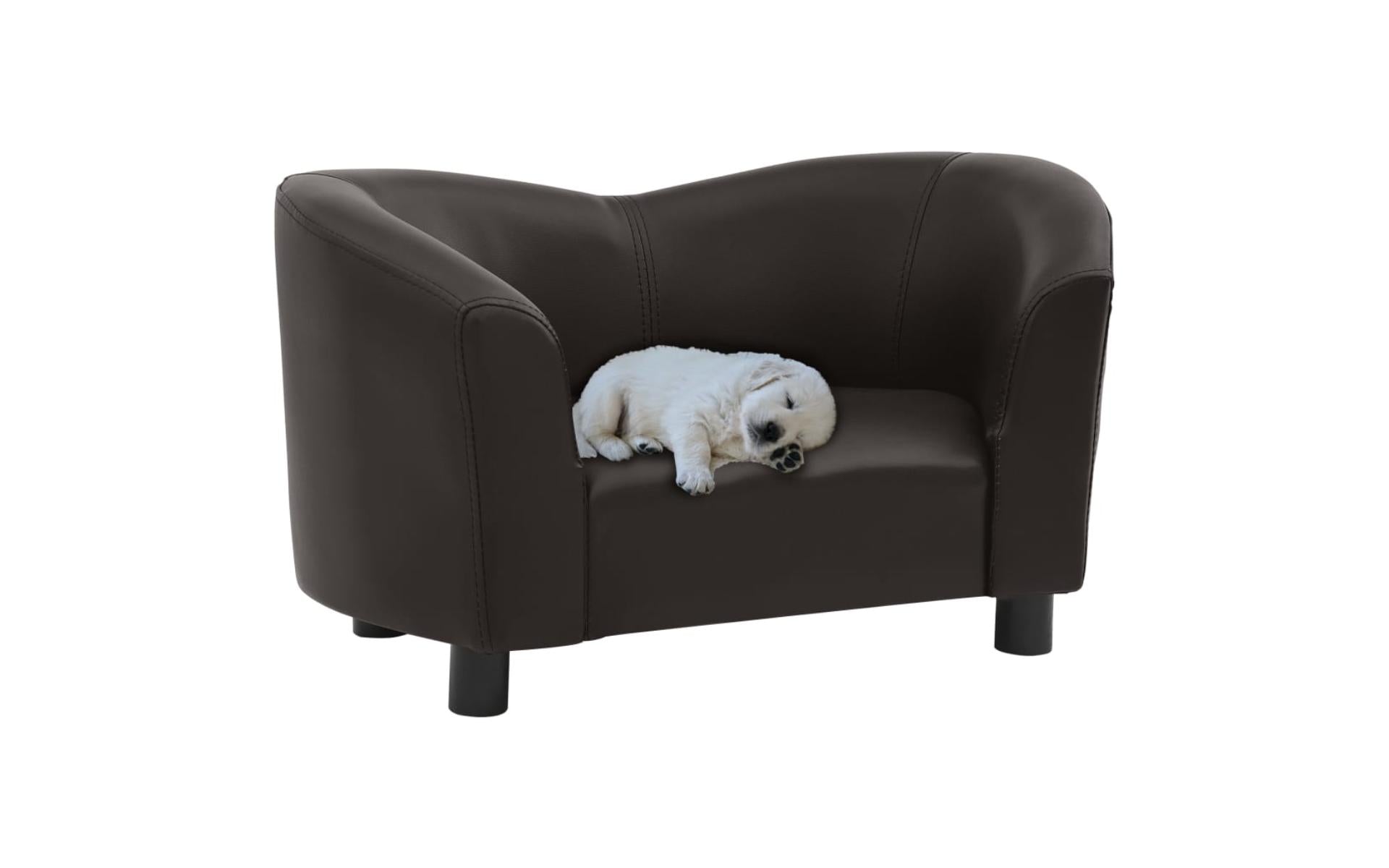 Dog sofa Brown 67x41x39 cm Faux leather