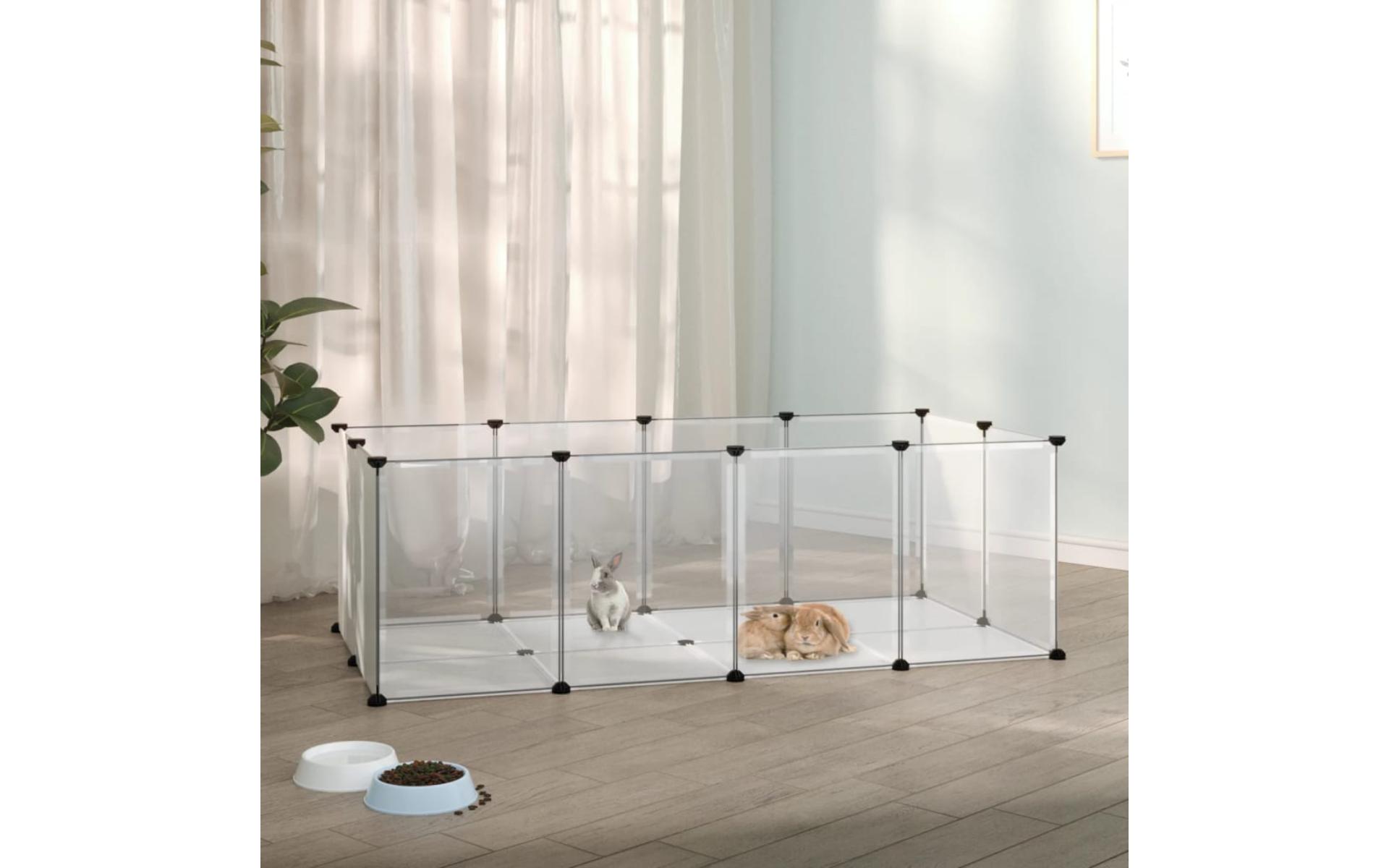 Cage for small animal Transparent 144x74x46.5 cm PP & Steel