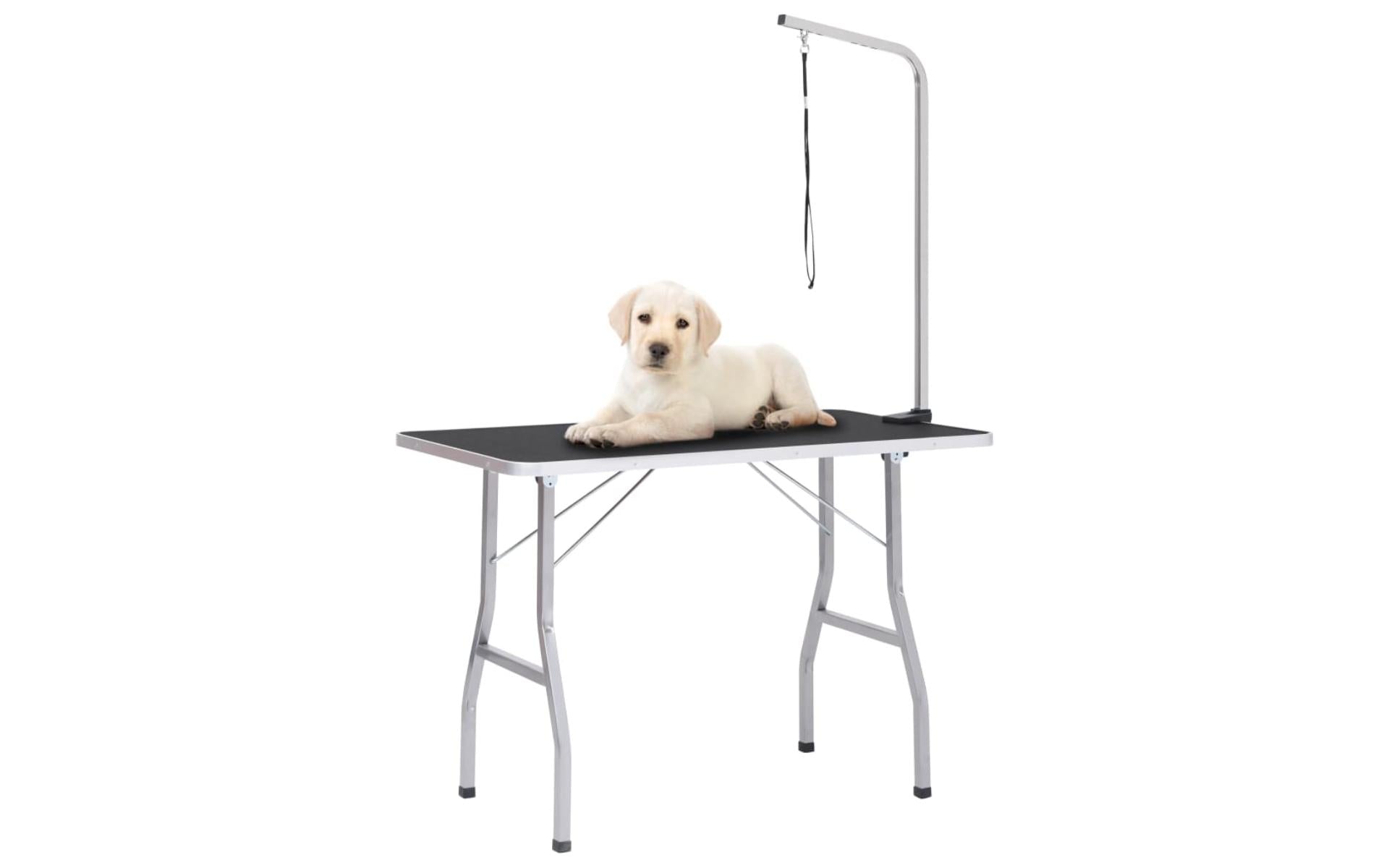 Adjustable dog grooming table with 1 loop