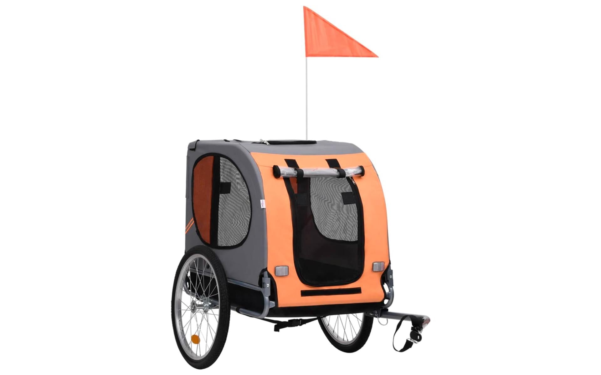 Orange and Gray Pet Bike Trailer