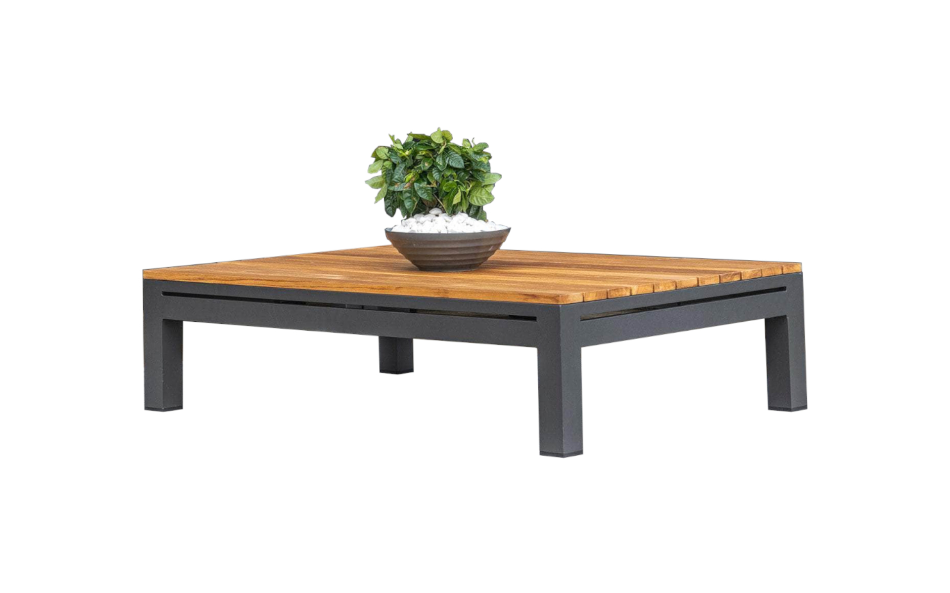 Bordeaux Outdoor Patio Coffee Table with Acacia Wooden Top