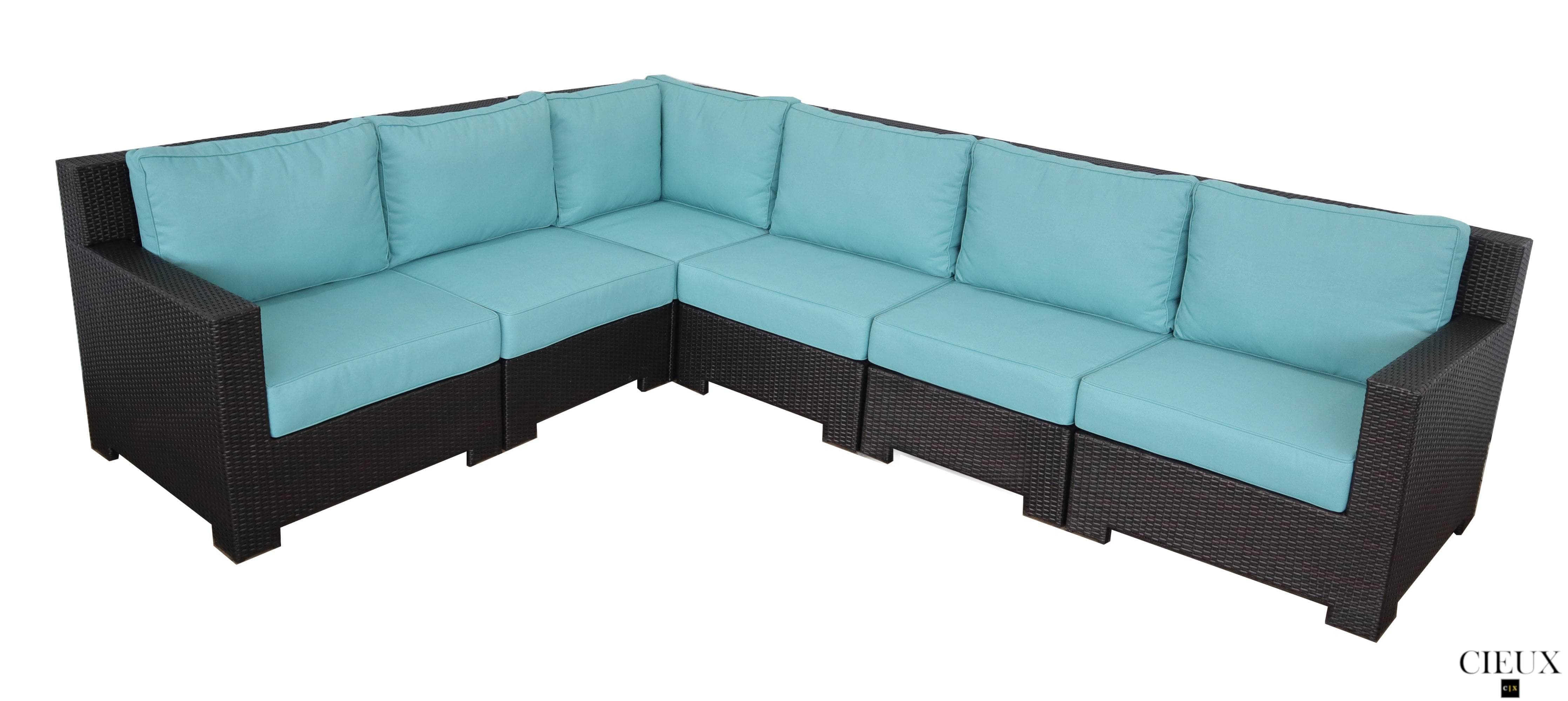 Provence Outdoor Patio Modular L-Shaped Sectional Sofa