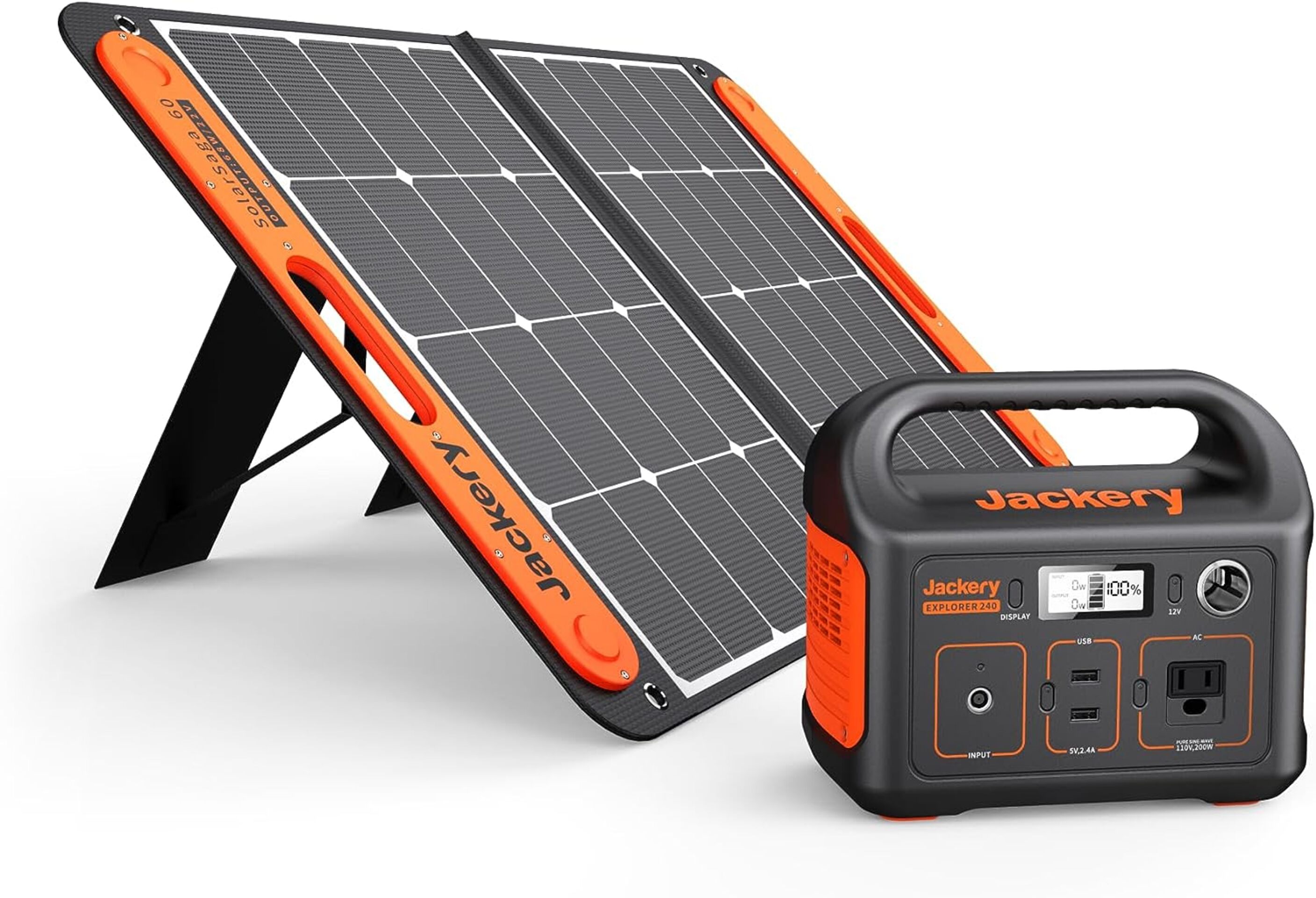 Jackery Solar Generator 240, 1xSolarSaga 100W Solar Panel