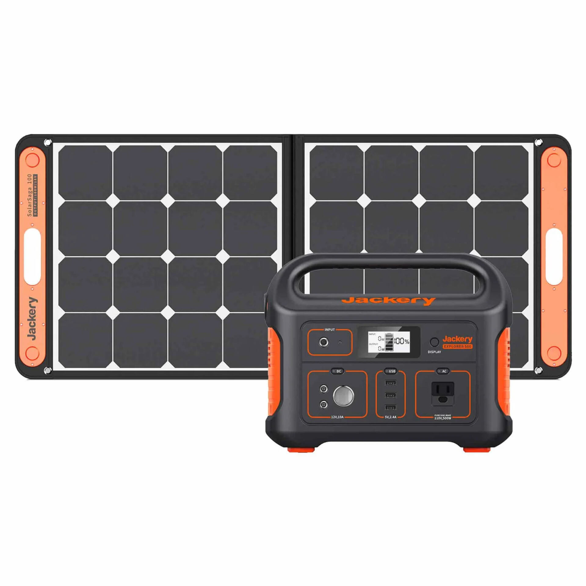 Jackery Solar Generator 500, 1xSolarSaga 100W Solar Panel