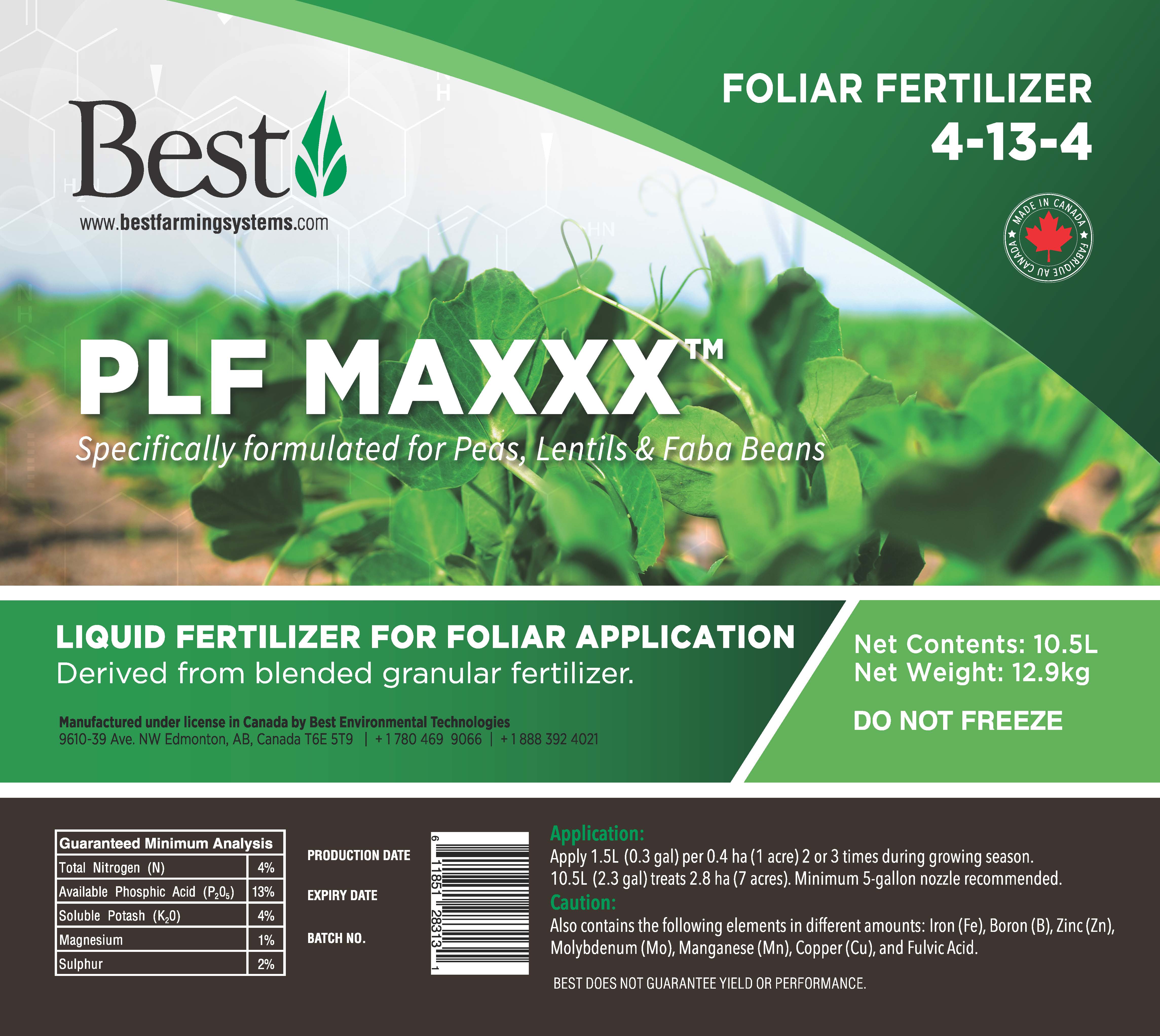 Custom Foliar Fertilizer for Peas, Lentils and Fava Beans