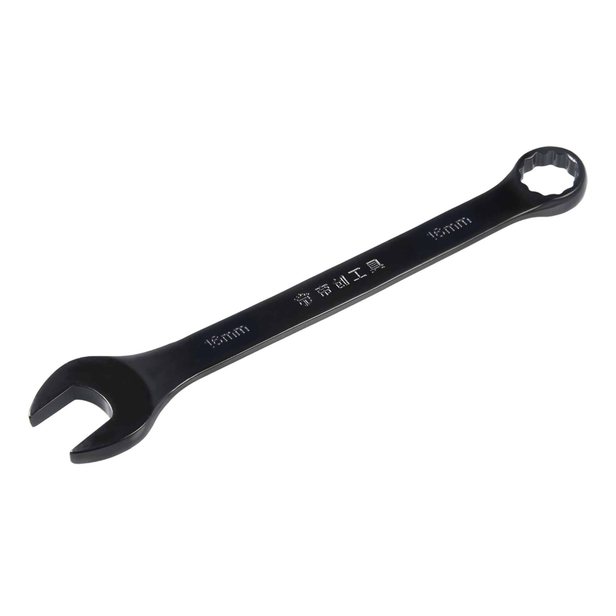 Metric 12-Point Box Open End Combo Wrench, Cr-V Black