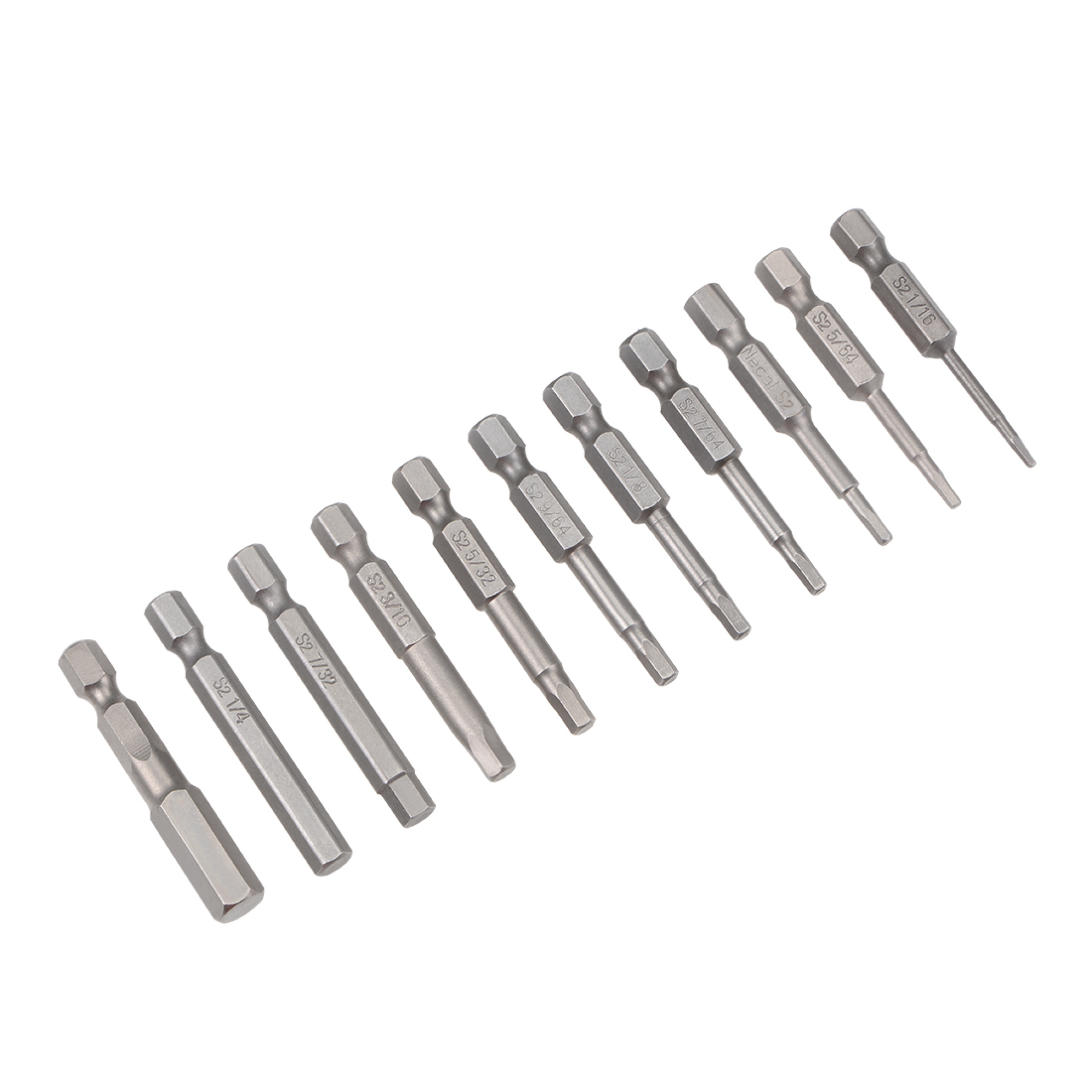 Hex Head Screwdriver Bit Set, 11pcs S2 Steel Magnetic