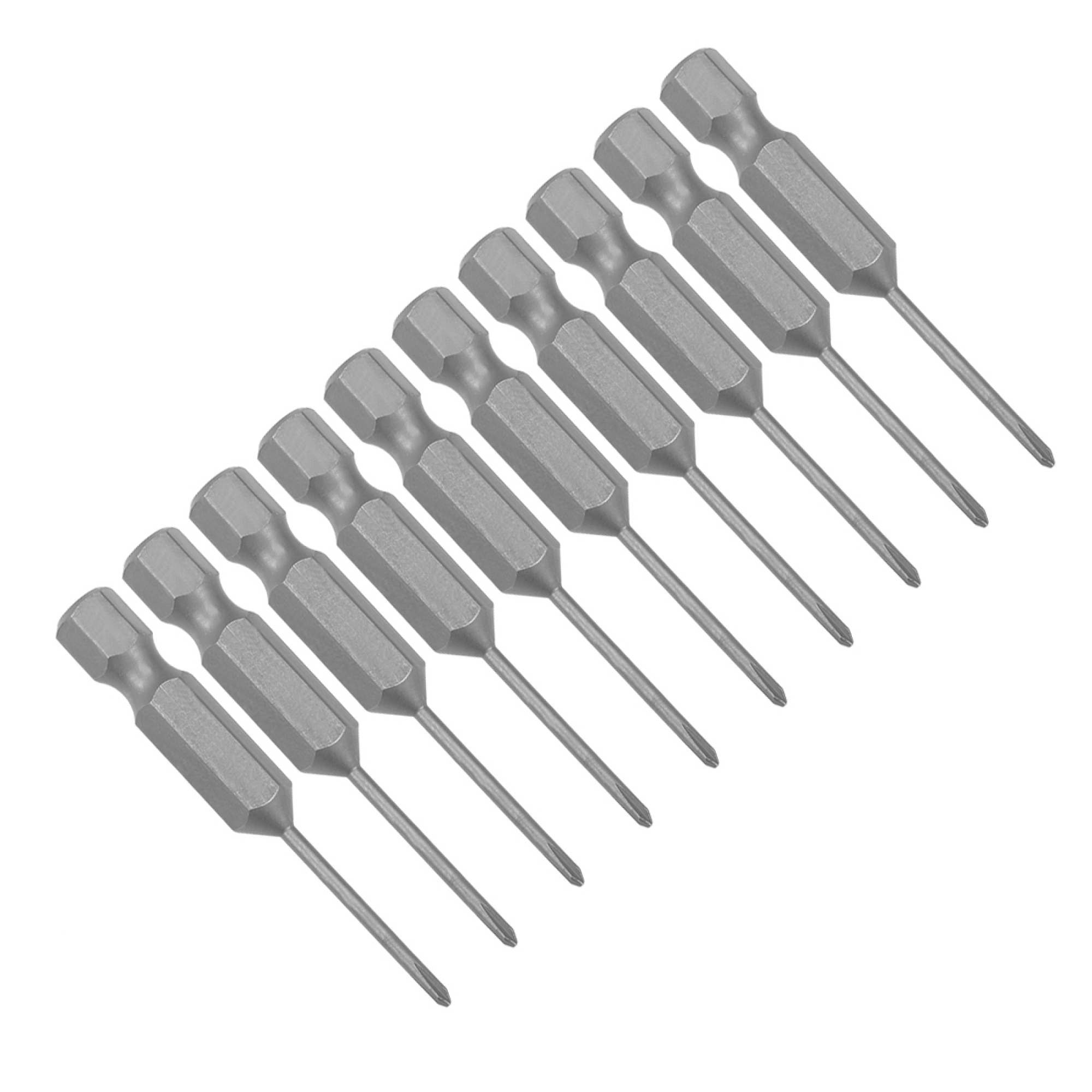 10pcs PH00 Magnetic Phillips Bits, 1/4" Hex, 2" S2 Tool