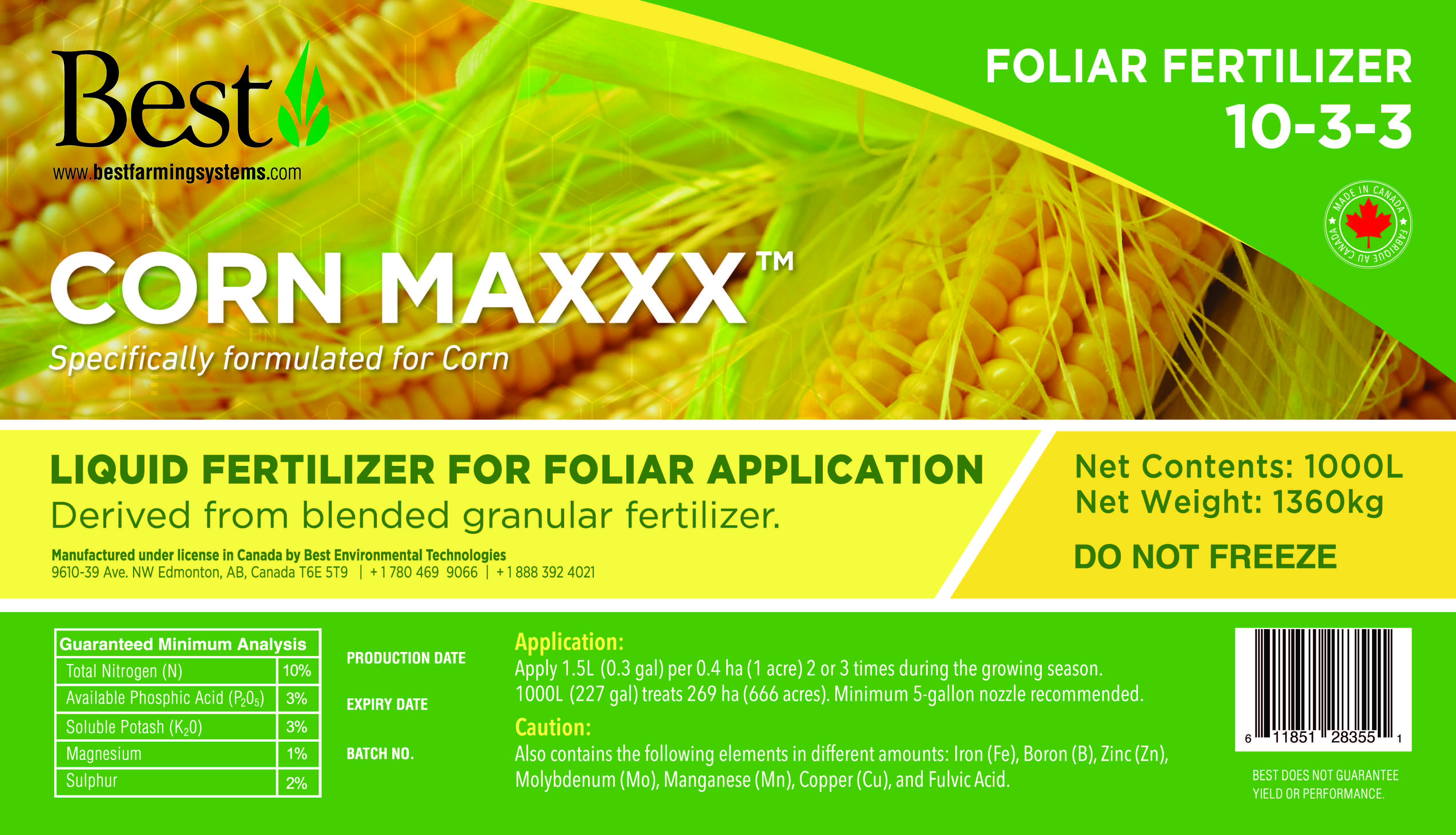 Custom Foliar Fetilizer for Corn