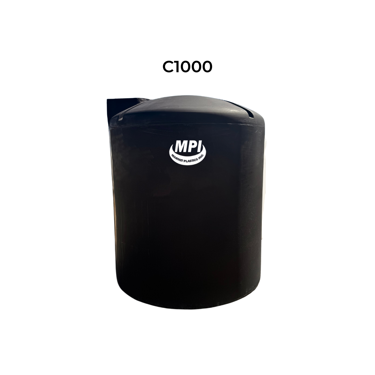 Cylinder Water Tank - Black - 850 Imp Gal = 1020 US Gal