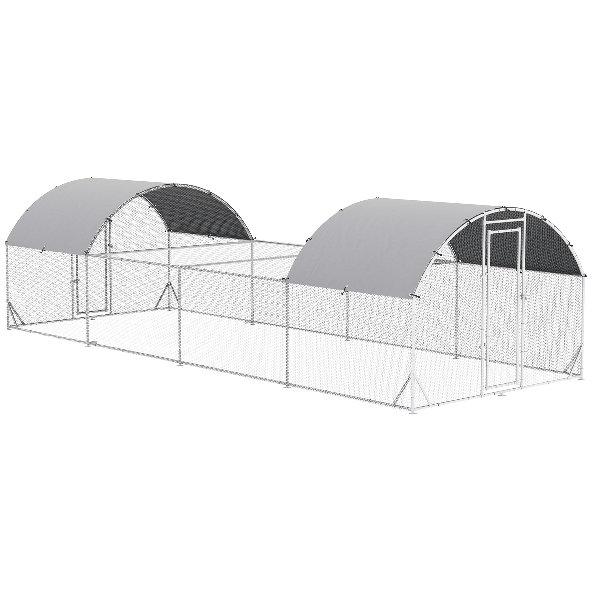 24.9' x 9.2' Chicken Run with Waterproof and Anti-UV Cover