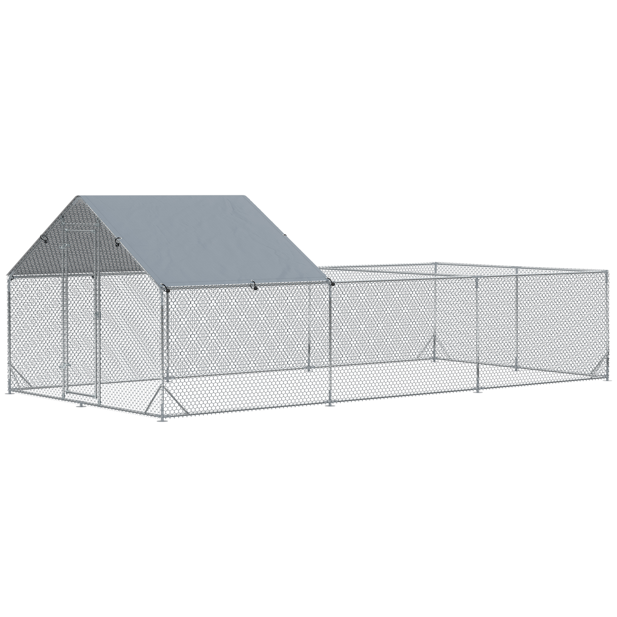 19.7' x 9.8' Chicken Run with Waterproof and Anti-UV Cover