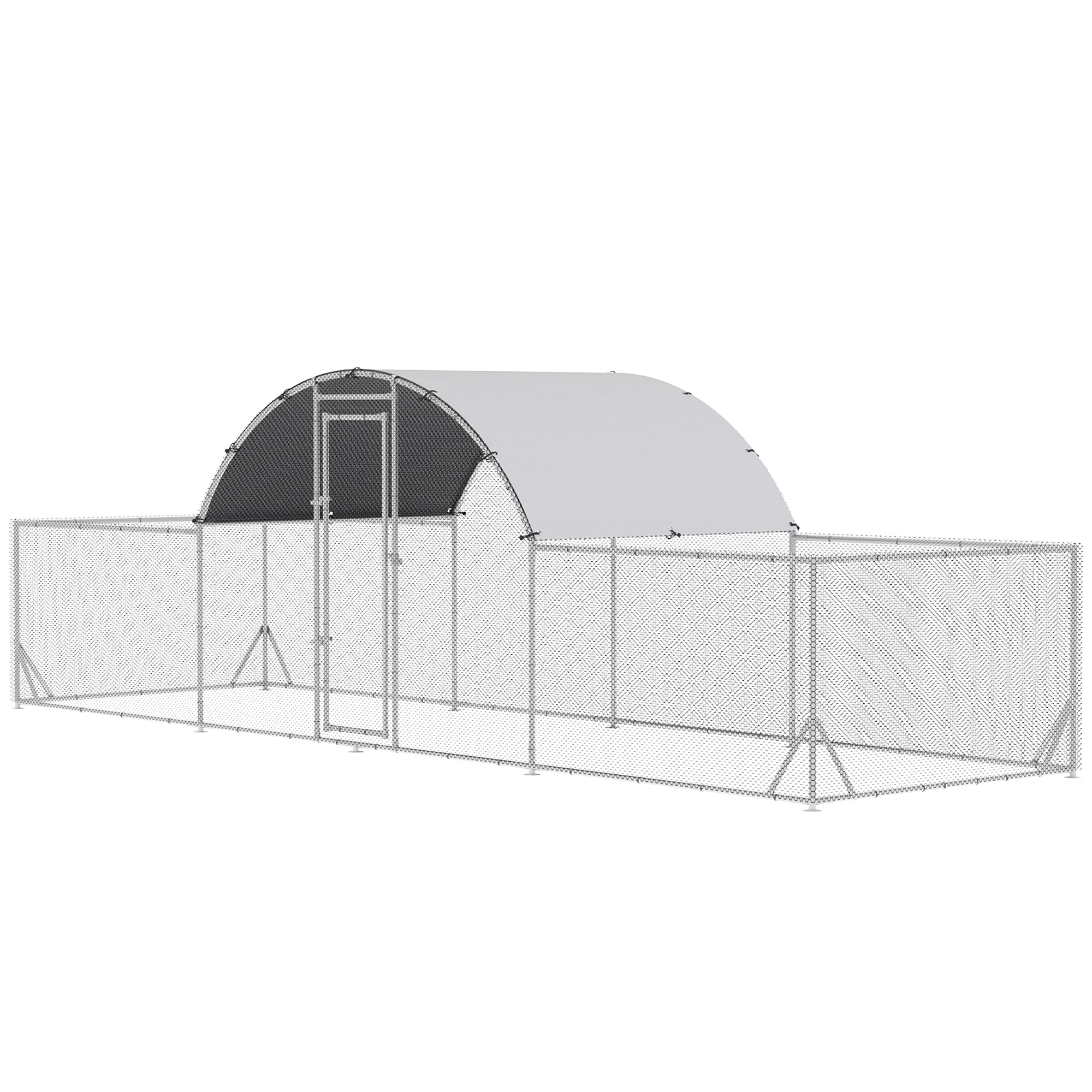 21.7' x 6.2' Chicken Run with Waterproof and Anti-UV Cover