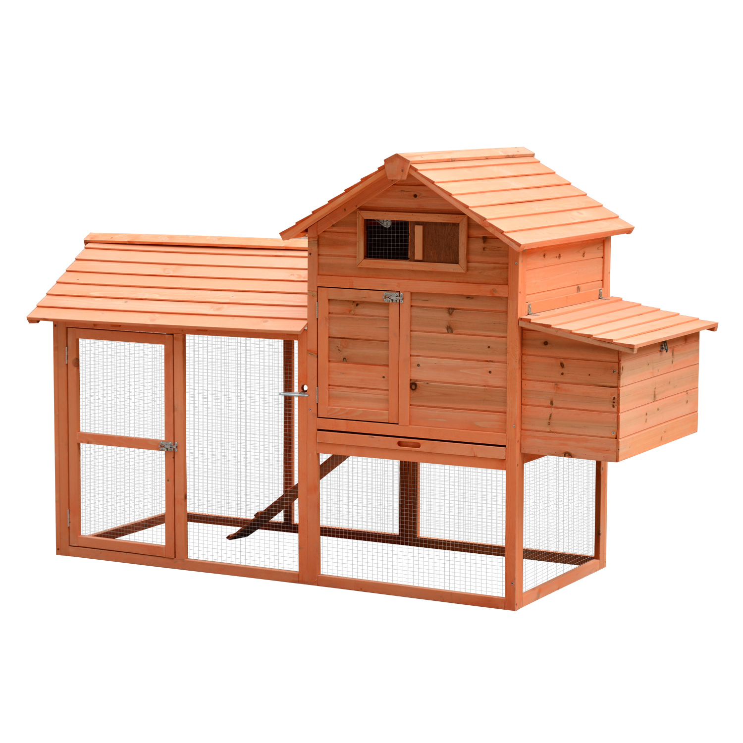 82" Deluxe Chicken Coop Wooden Hen House Rabbit Hutch