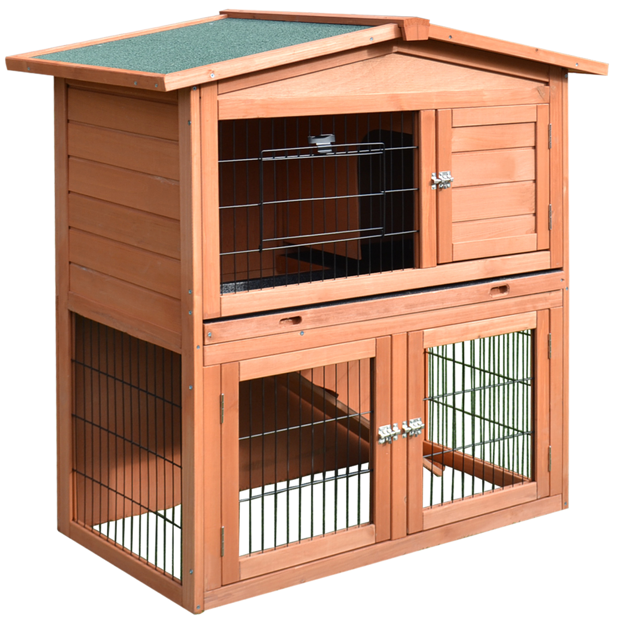 40" Rabbit Hutch Wood Cage Poultry House