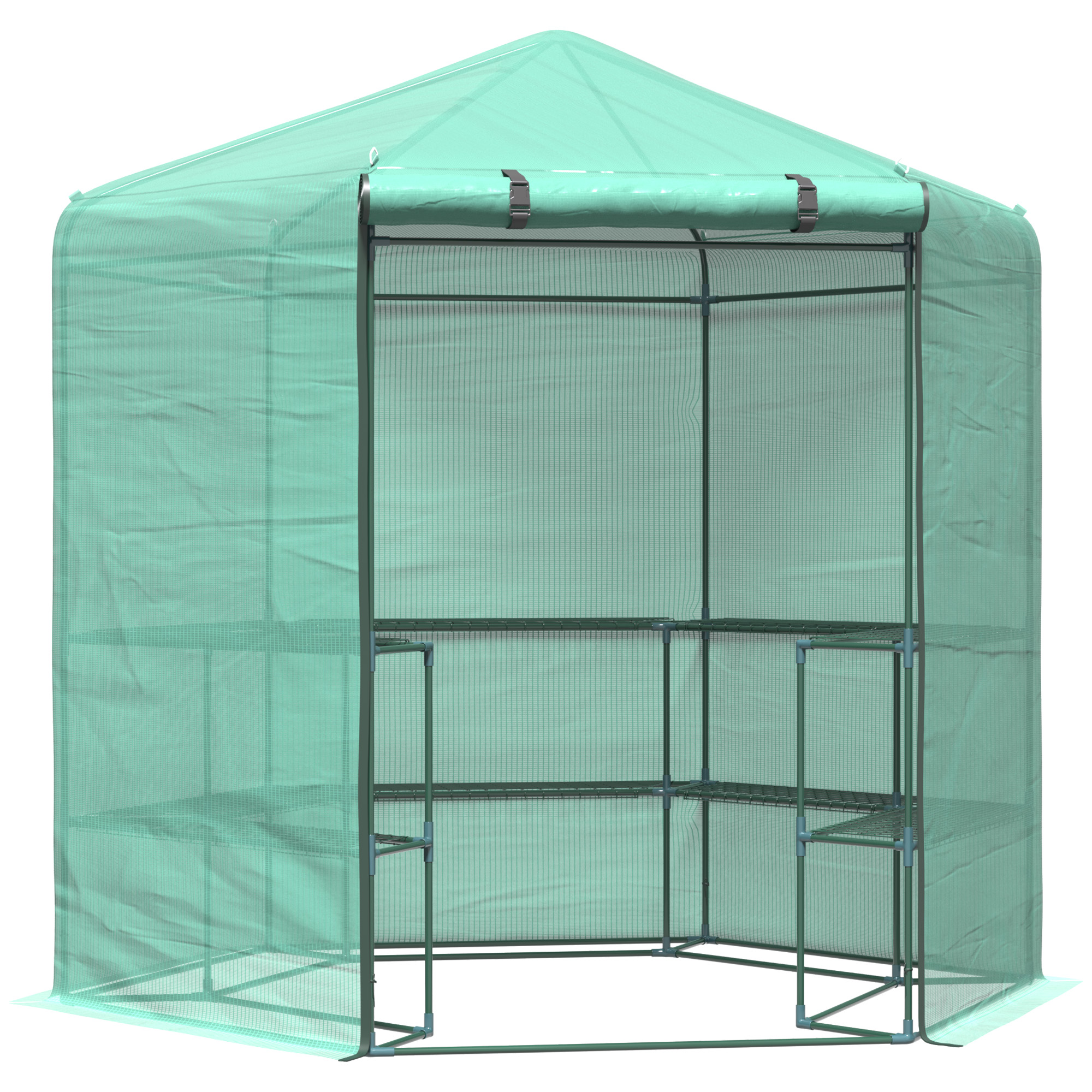 7.4' Hexagonal Portable Greenhouse