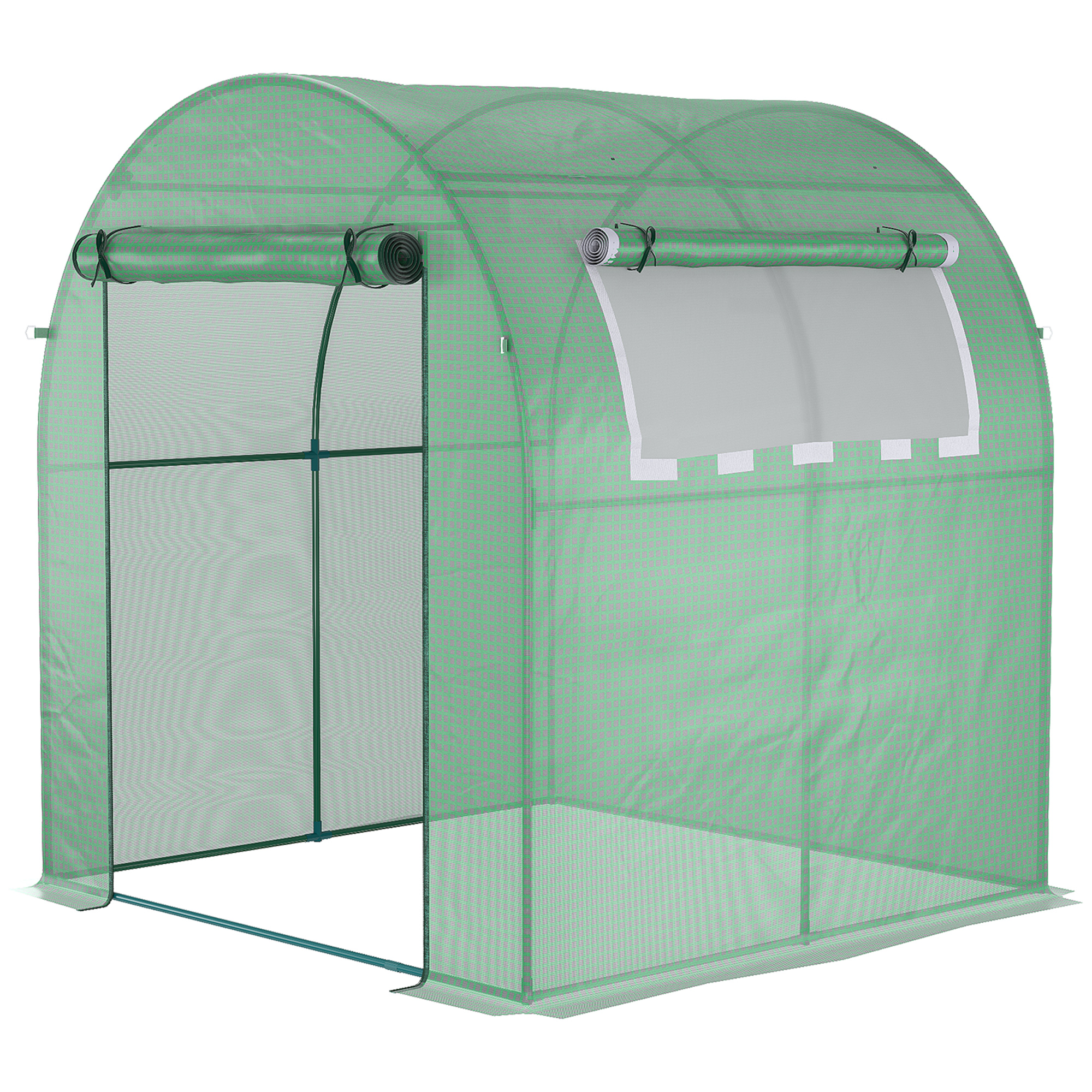 6' x 6' x 6.6' Walk-in Tunnel Greenhouse with Zippered Door