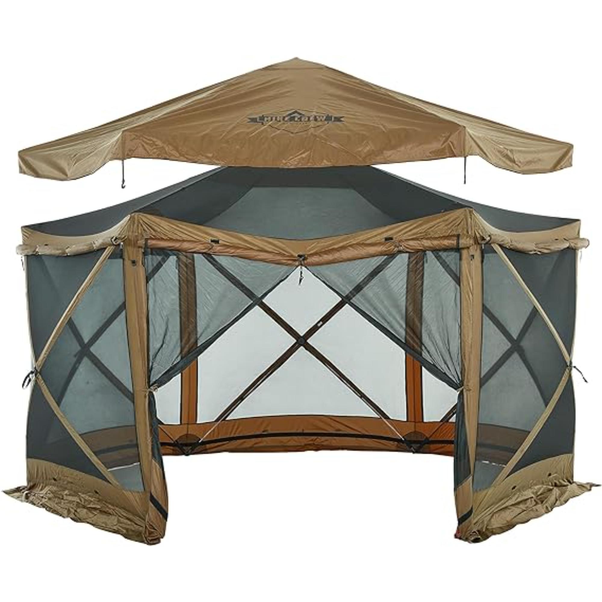 Hike Crew 13’x13’ Screened Roof 6-Side Pop Up Gazebo Tent