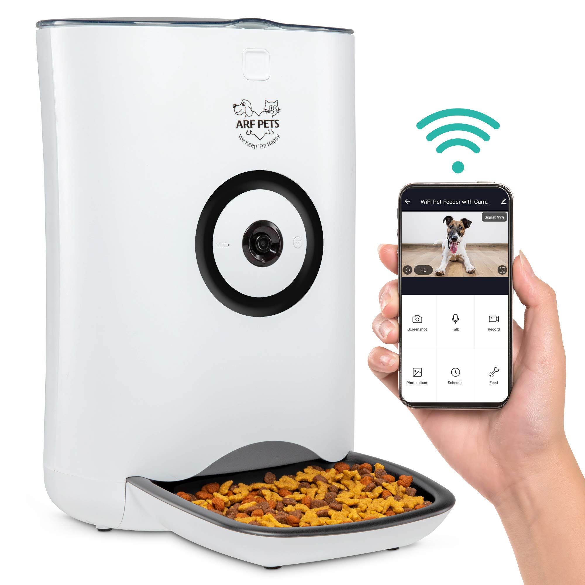 Arf Pets Smart Automatic Pet Feeder with Wi-Fi, App-Control