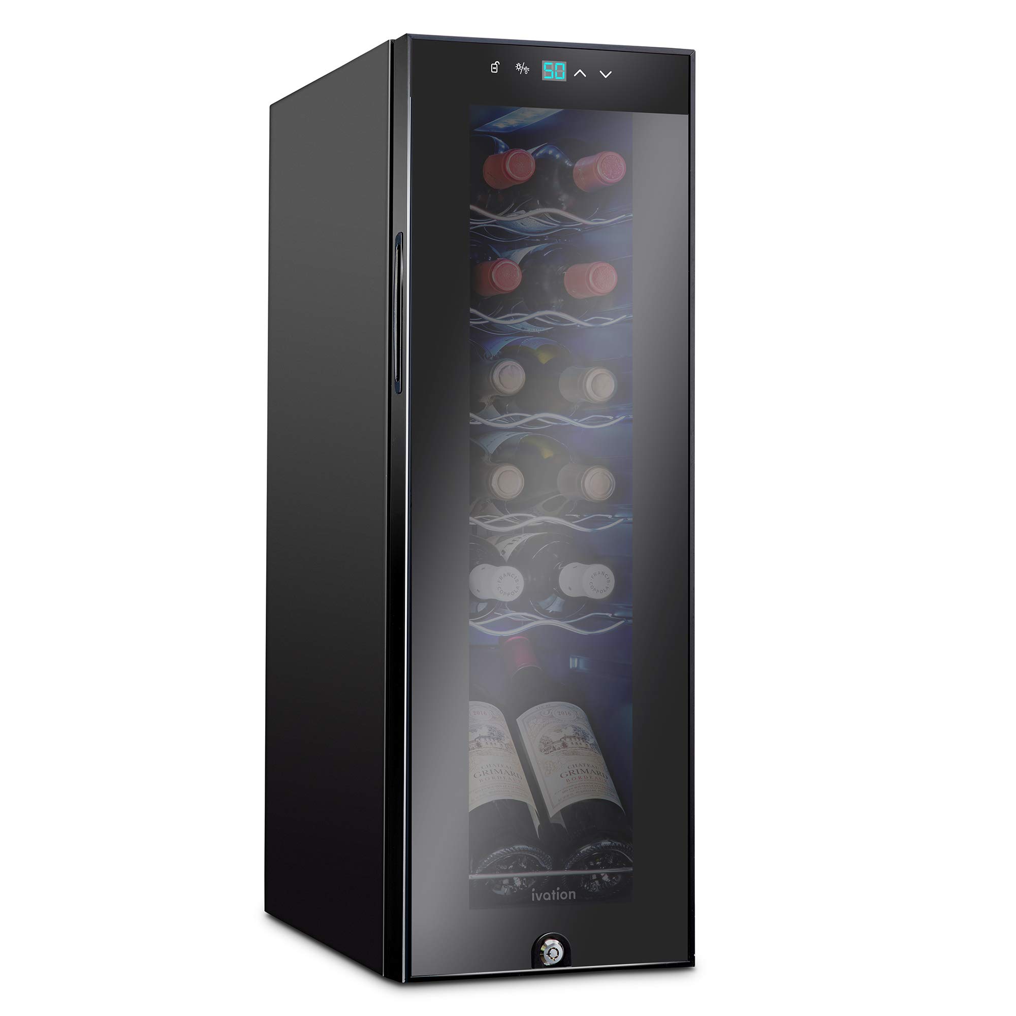 Ivation 12 Bottle Slim Freestanding Wine Refrigerator