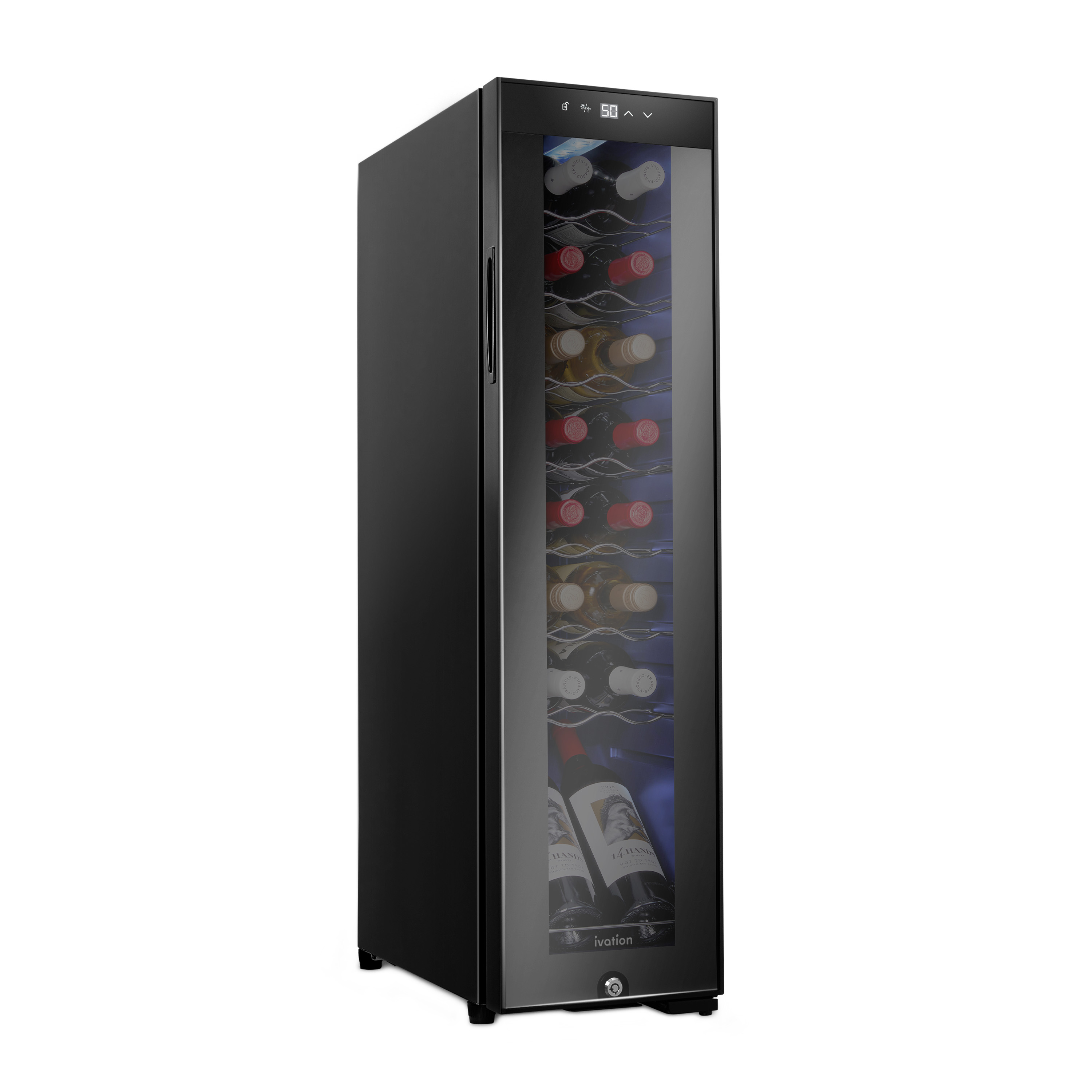 Ivation Wine Refrigerator, Freestanding Wine Cooler W/Lock