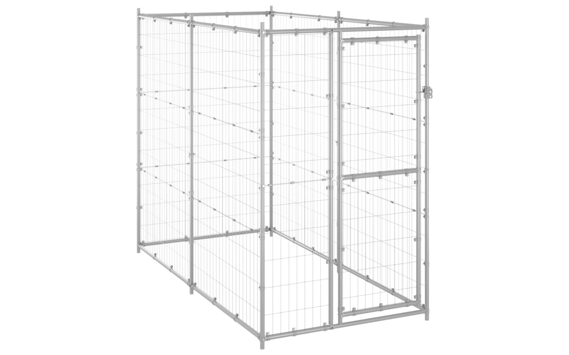 Outdoor dog kennel Galvanized steel 110x220x180 cm