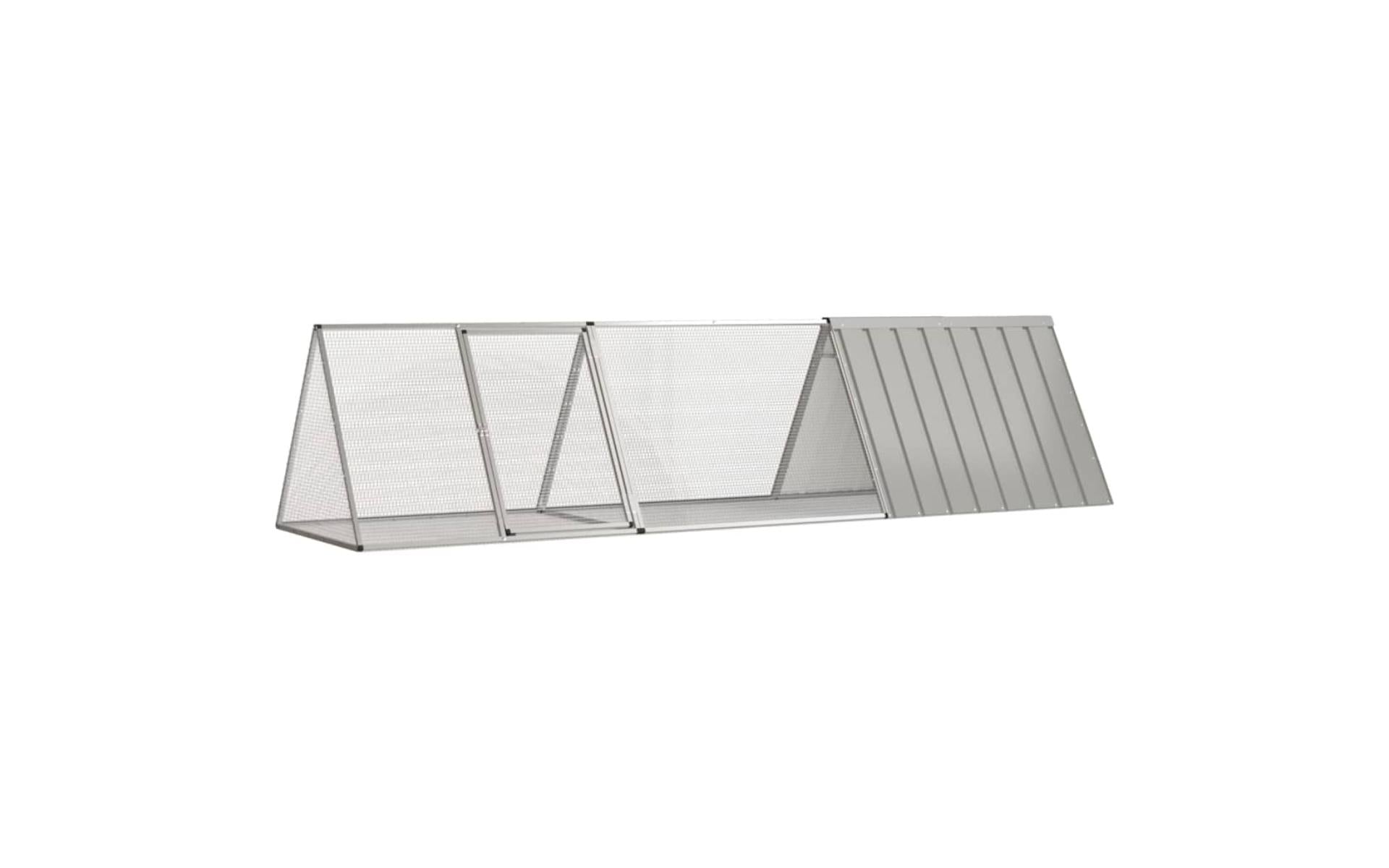 Rabbit cage Gray 302.5x80.5x71 cm Galvanized steel