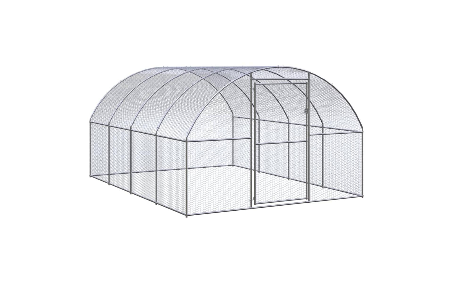 Outdoor chicken coop 3x4x2 m Galvanized steel