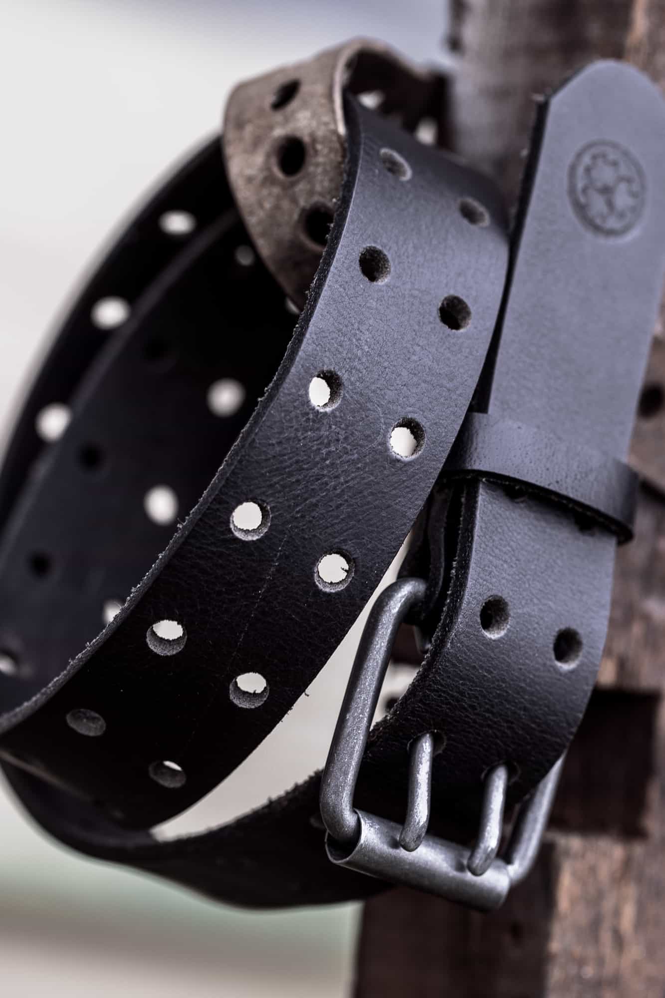 DOUBLE PRONGED WORK BELT BLACK