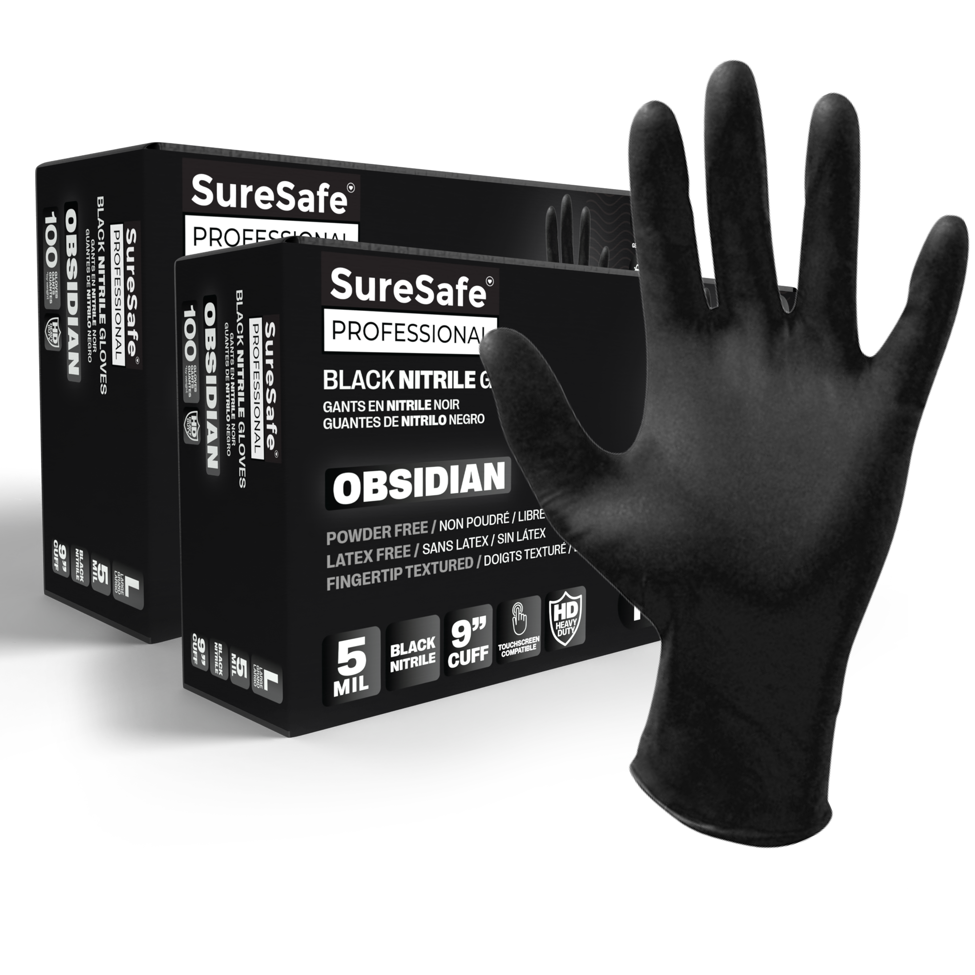 Black Nitrile Gloves 5 MIL (XL, 200 Pack)