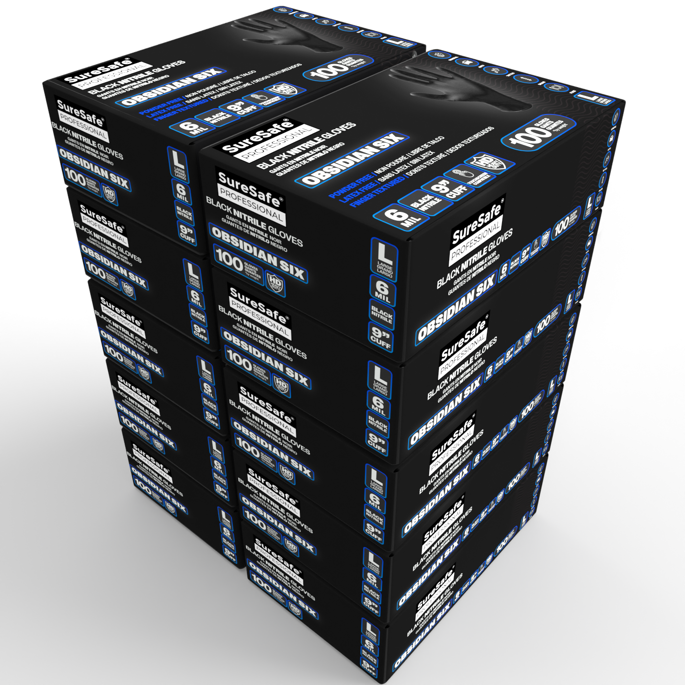 Black Nitrile Gloves 6 MIL (SMALL, 1000 Pack)