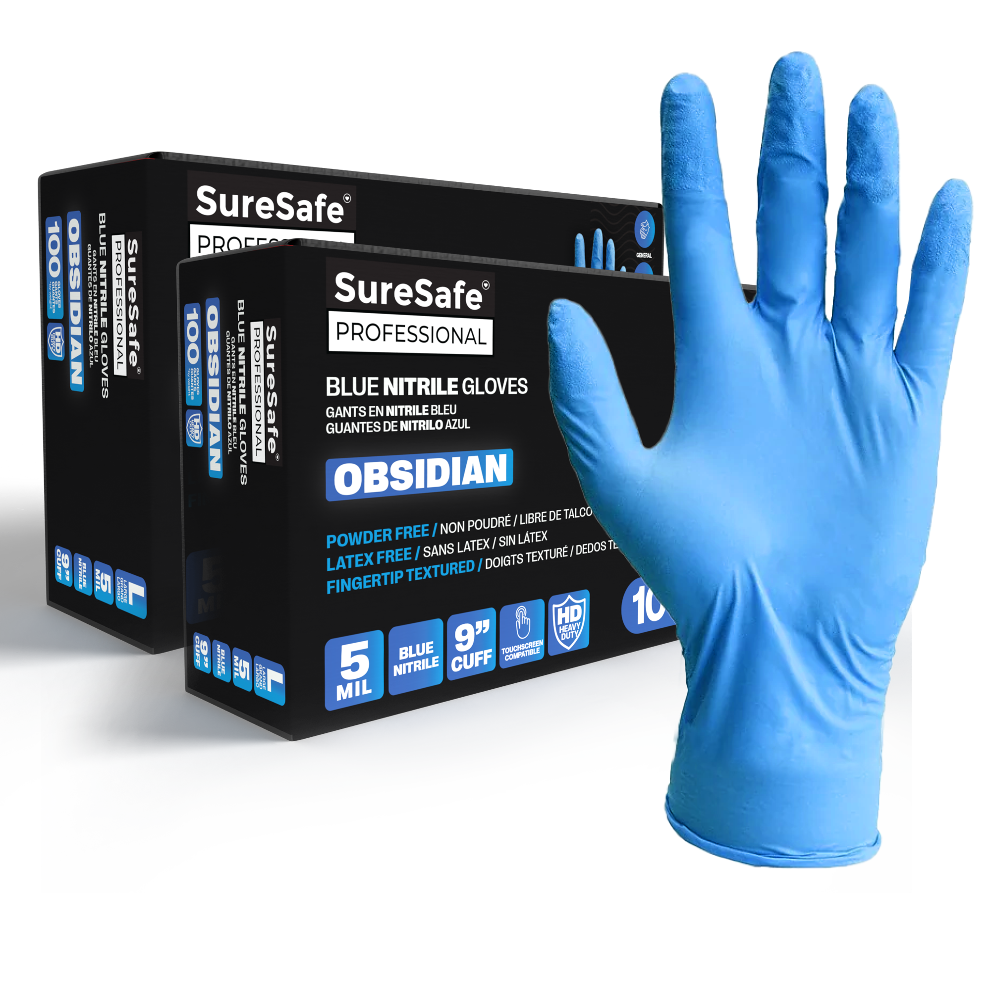 Blue Nitrile Gloves 5 MIL (MEDIUM, 200 Pack)