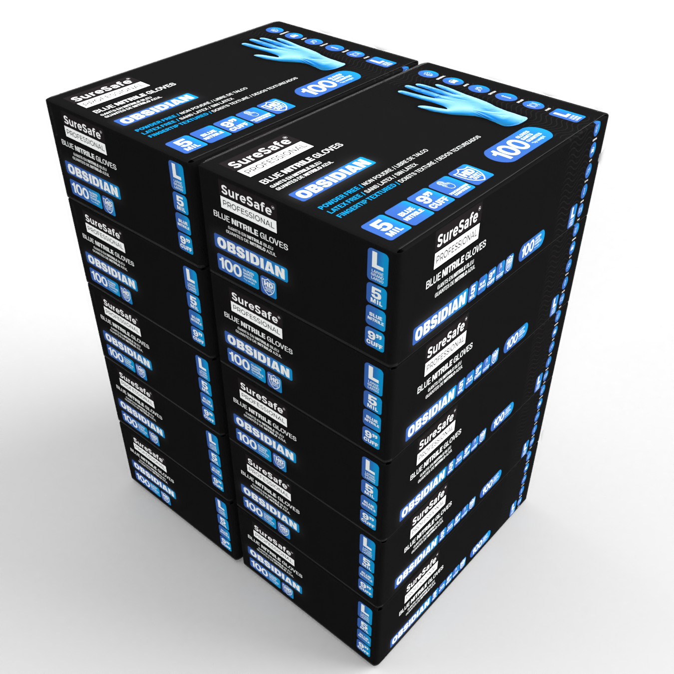 Blue Nitrile Gloves 5 MIL (XL, 1000 Pack)