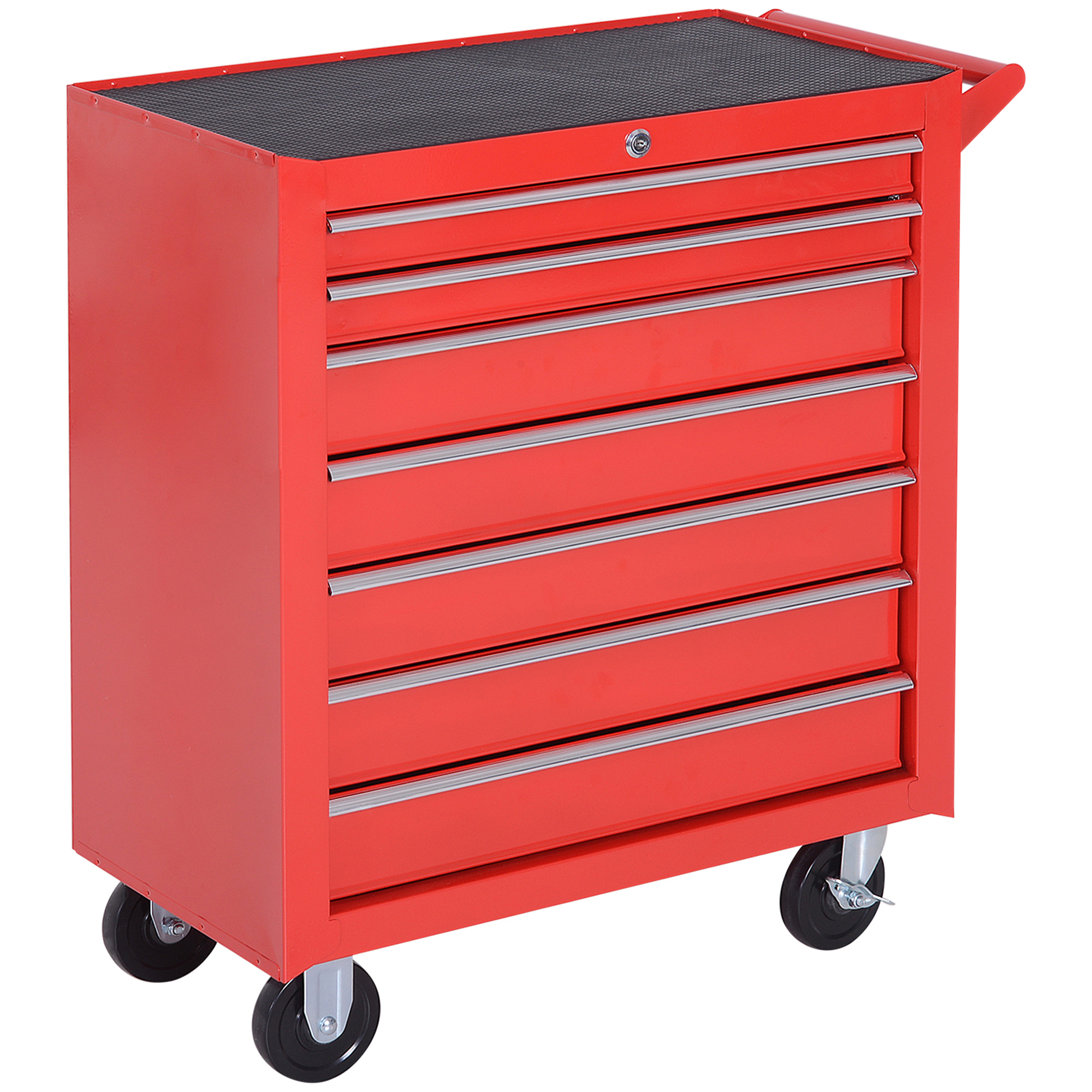 7 Drawer Lockable Steel Tool Chest With Handle