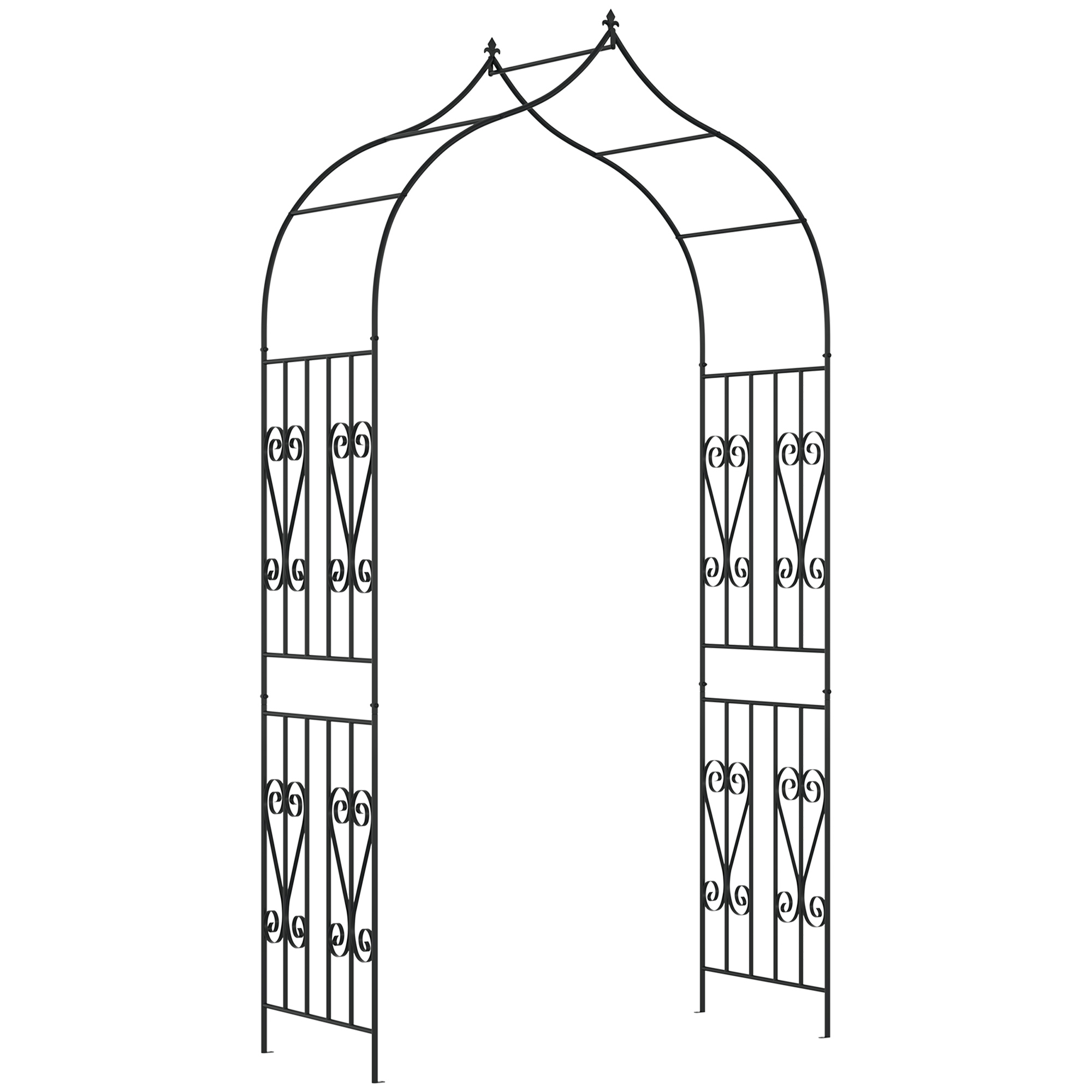 8.7FT Garden Arch Trellis for Vines, Metal Wedding Arbor