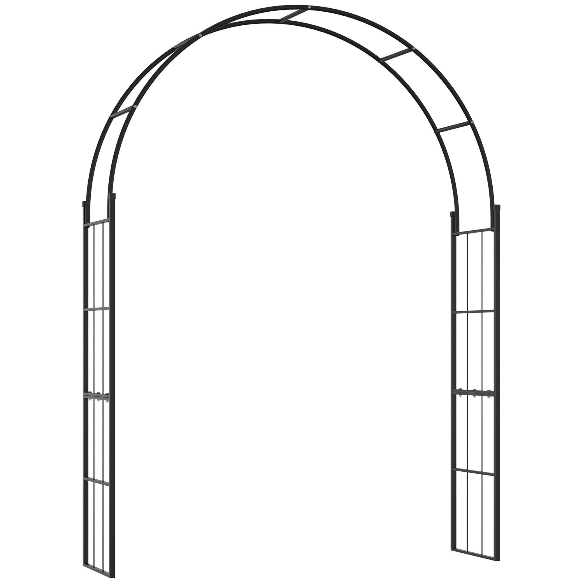 7FT Garden Arch Trellis for Vines, Metal Wedding Arbor