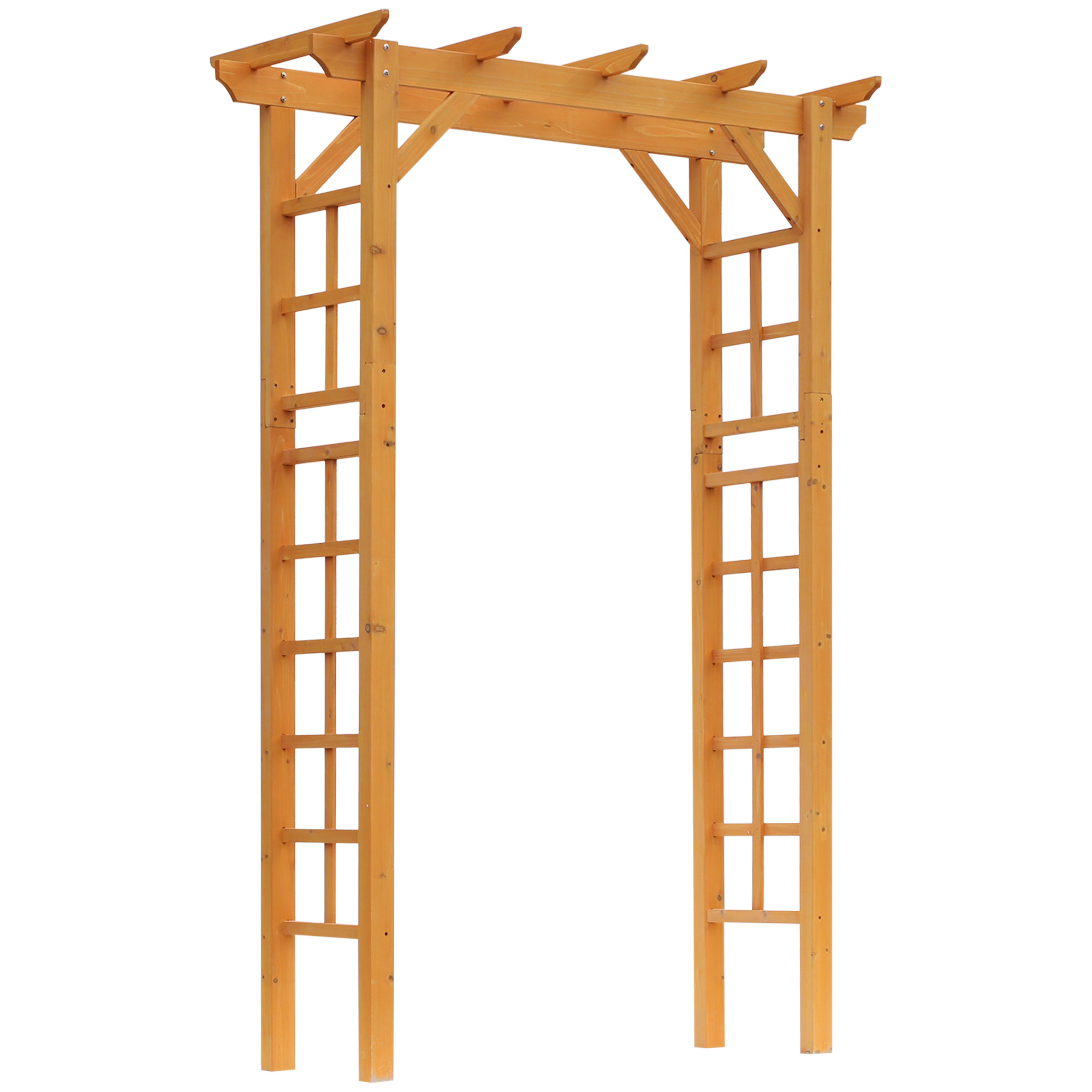 85" Wooden Garden Arbour, Outdoor Garden Arch Trellis