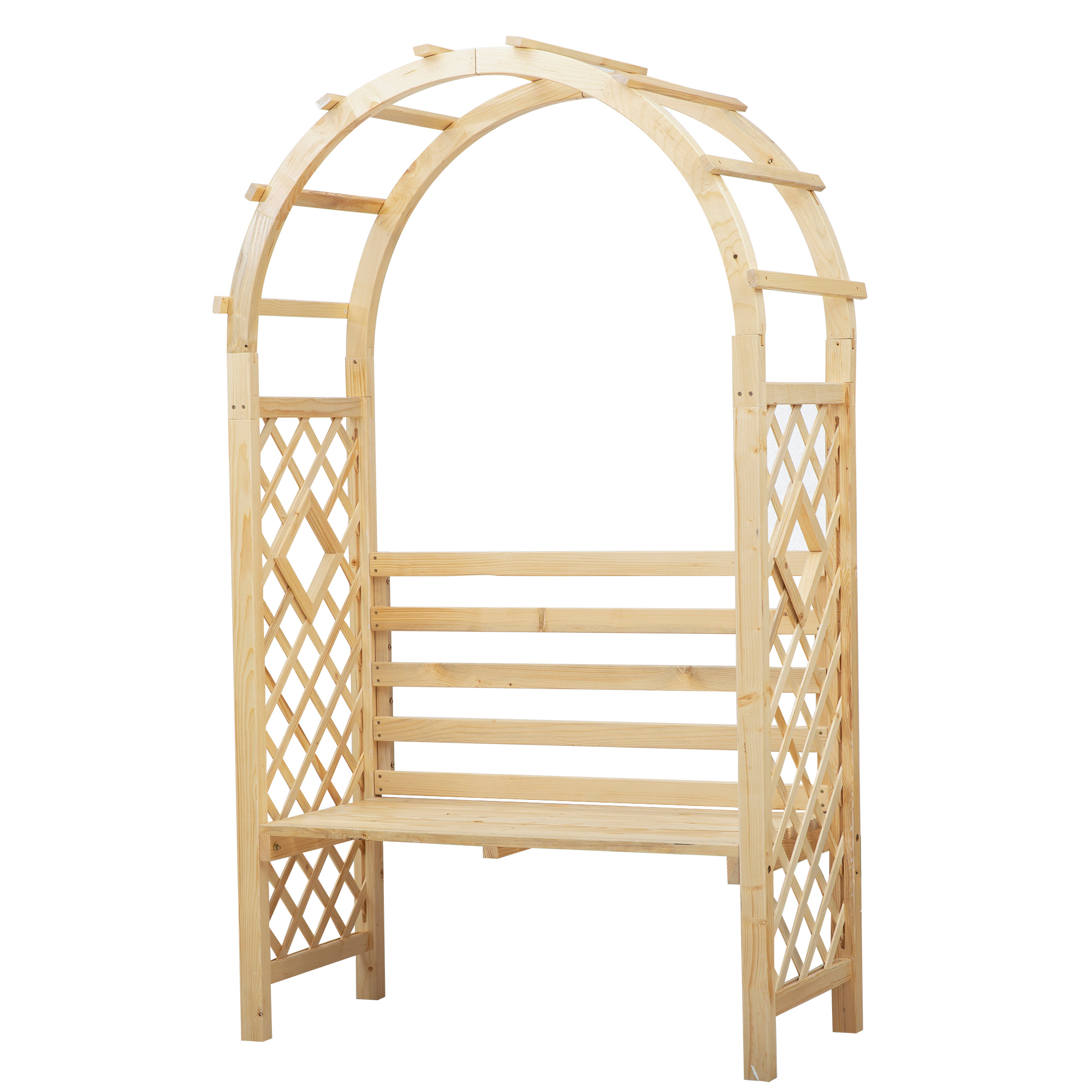 Garden Bench With Arch Wooden Bench