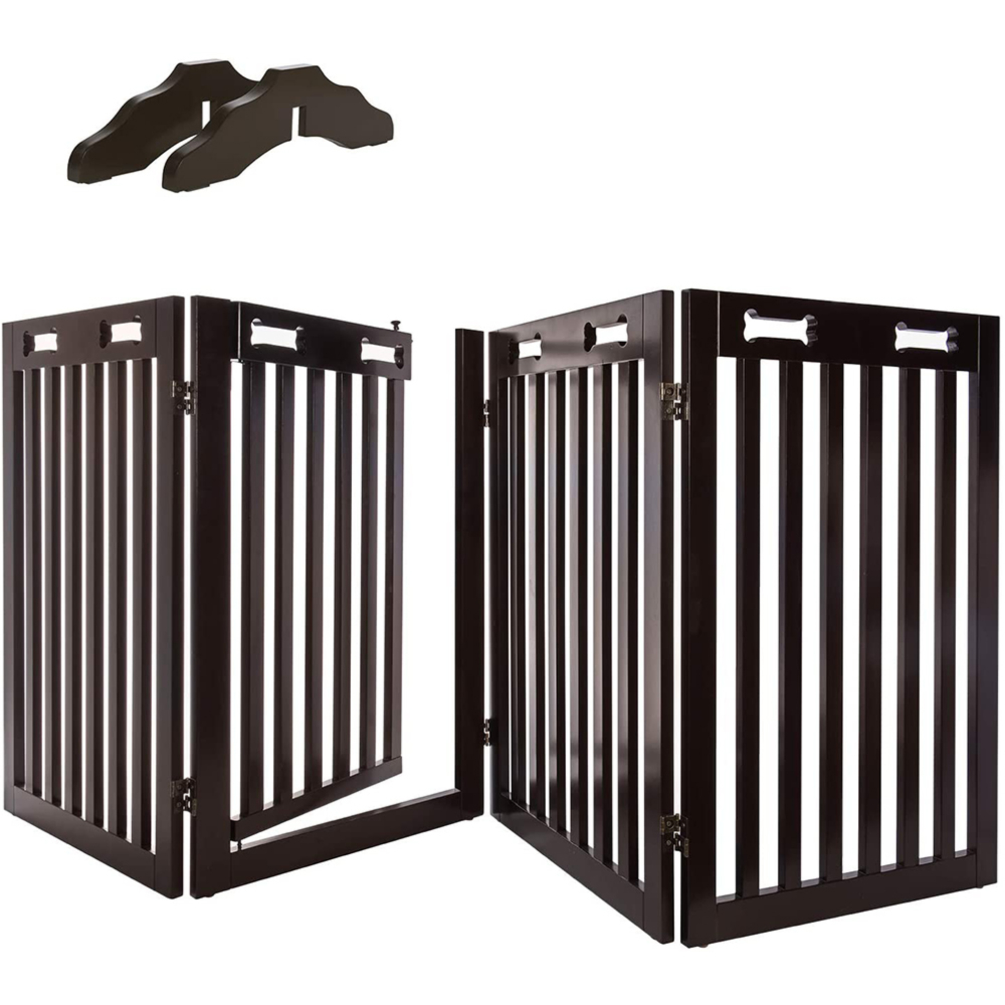 Arf Pets Freestanding Dog Gates, 4-Panel Extension, Foldable