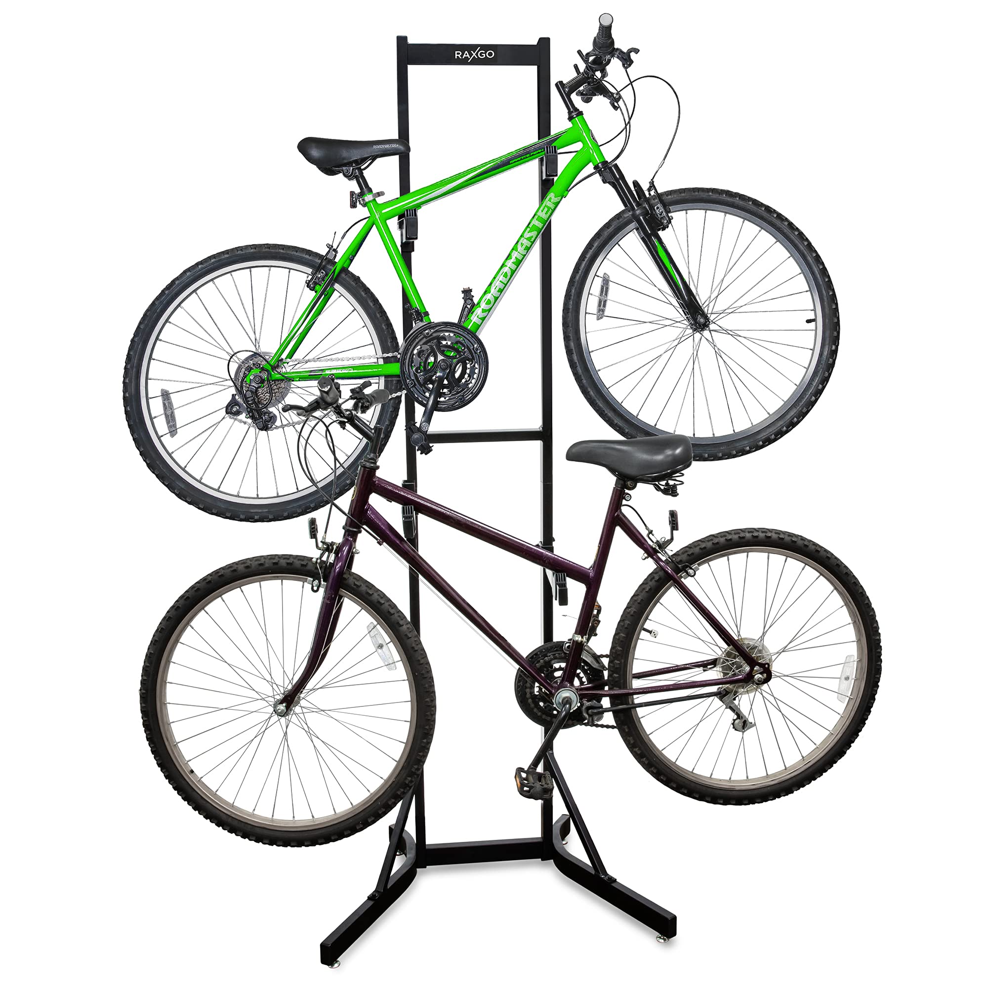 RaxGo Freestanding Garage Bike Rack, Bike Rack with Hooks