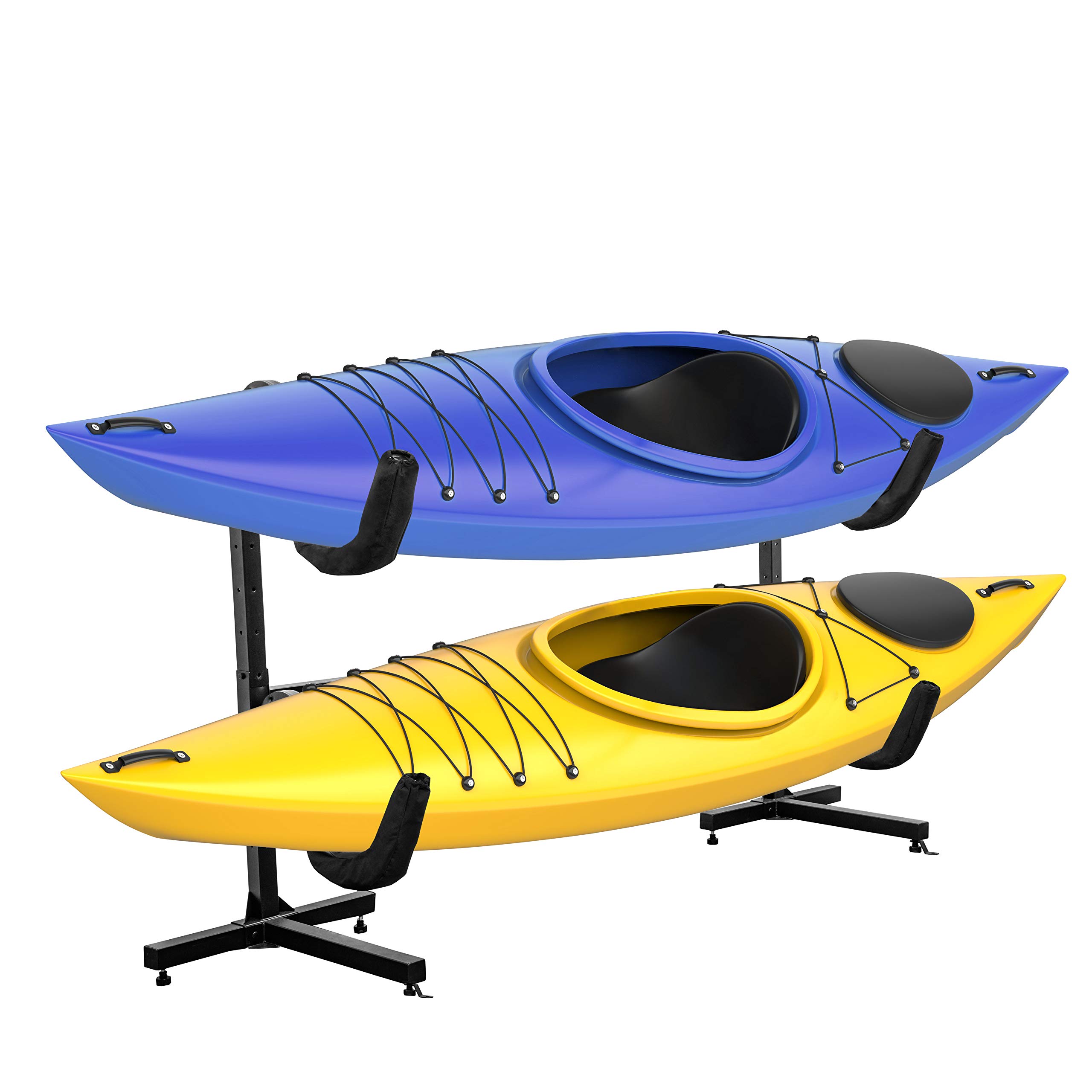 RaxGo Two Kayak Storage Rack, Freestanding Stand for Kayak