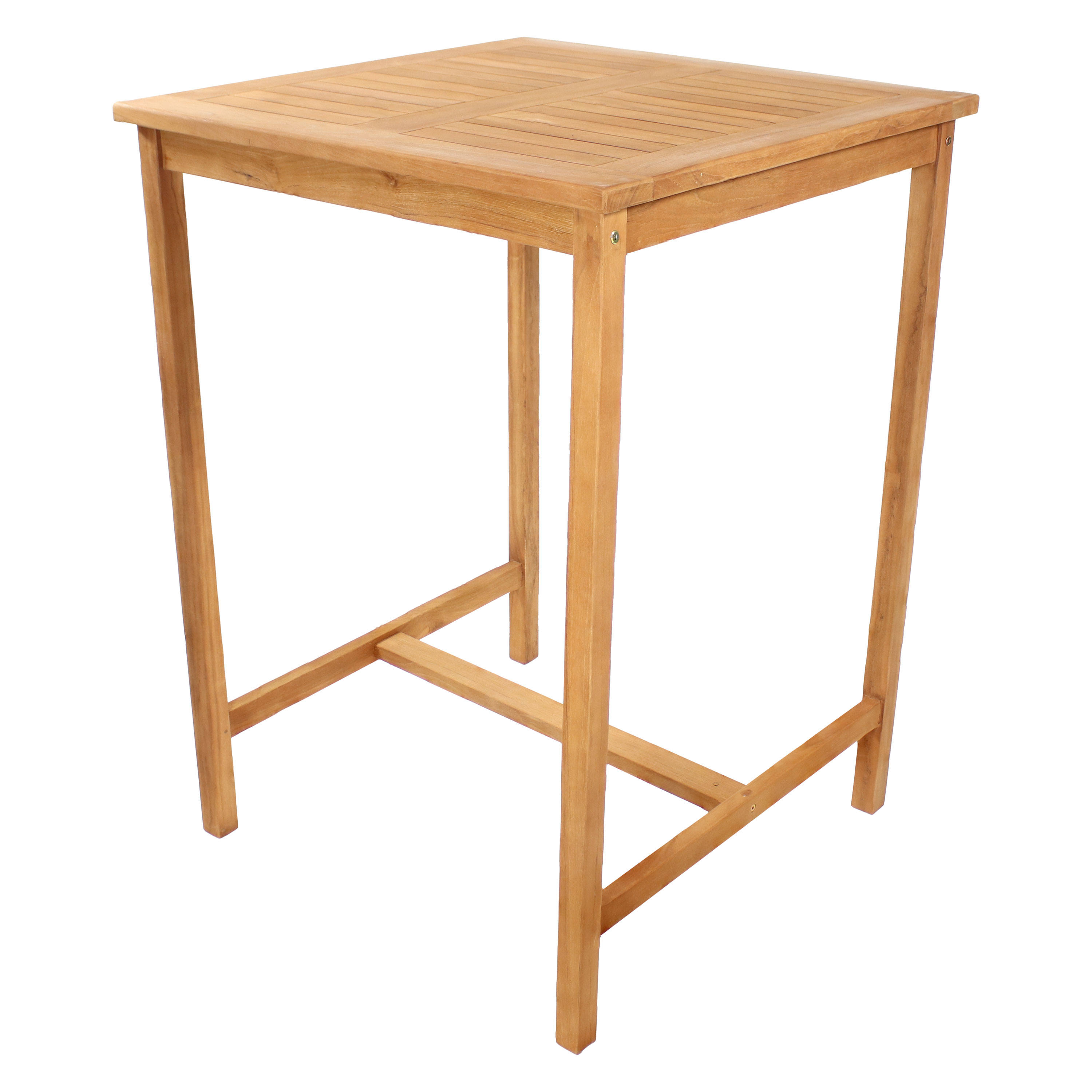 31" Square Teak Wood Outdoor Bar Table