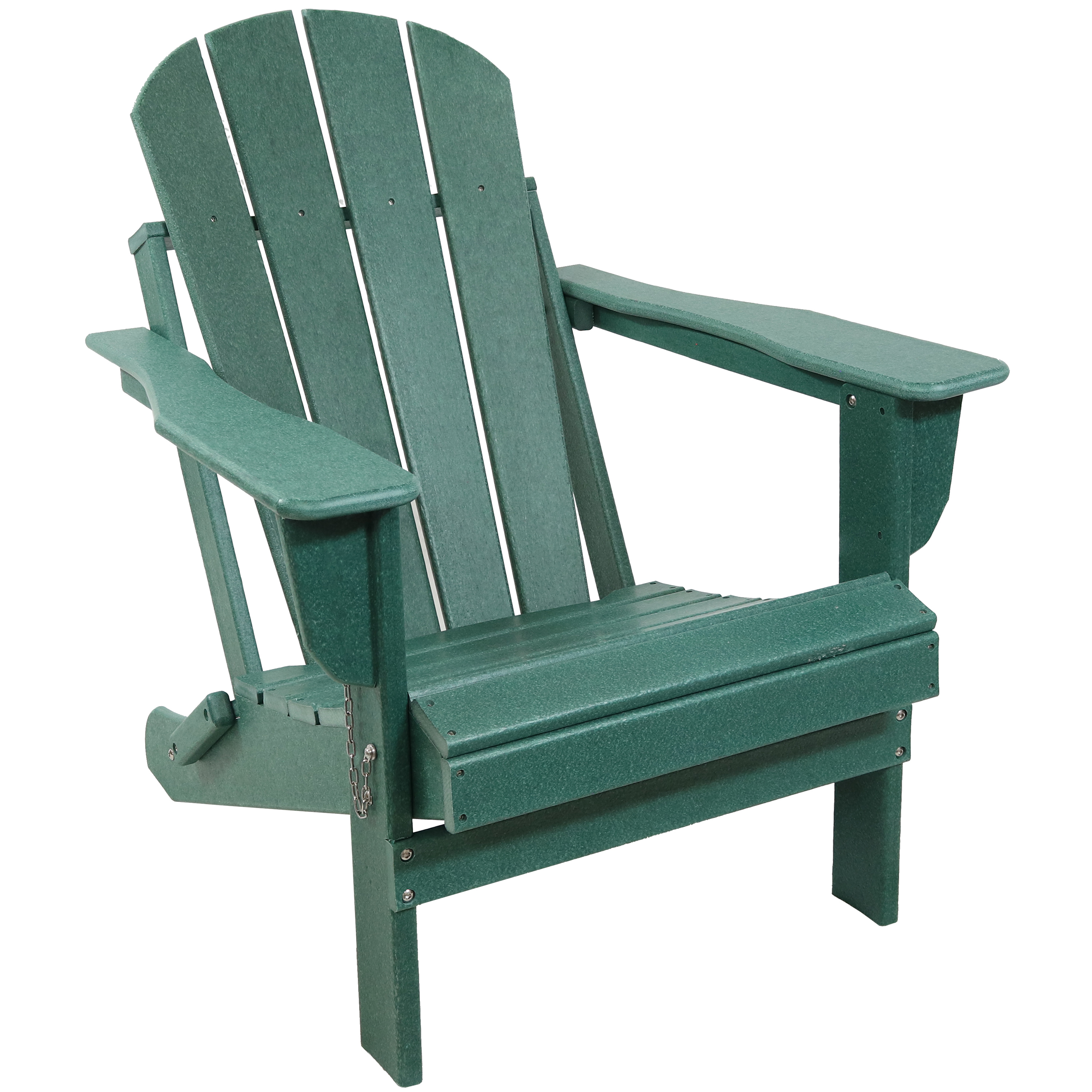 All-Weather HDPE Foldable Adirondack Chair - Green