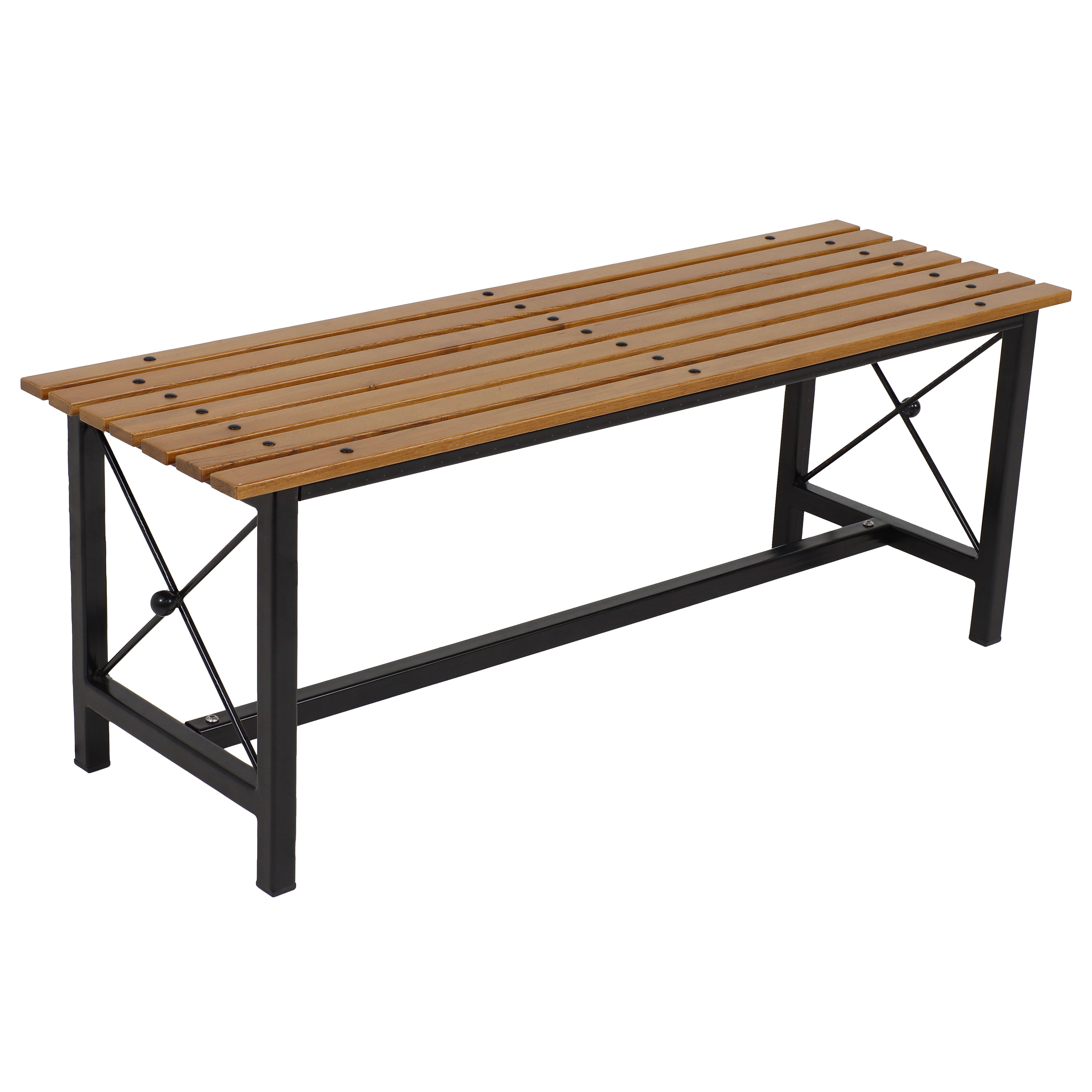 17.75" European Chestnut Patio Dining Bench