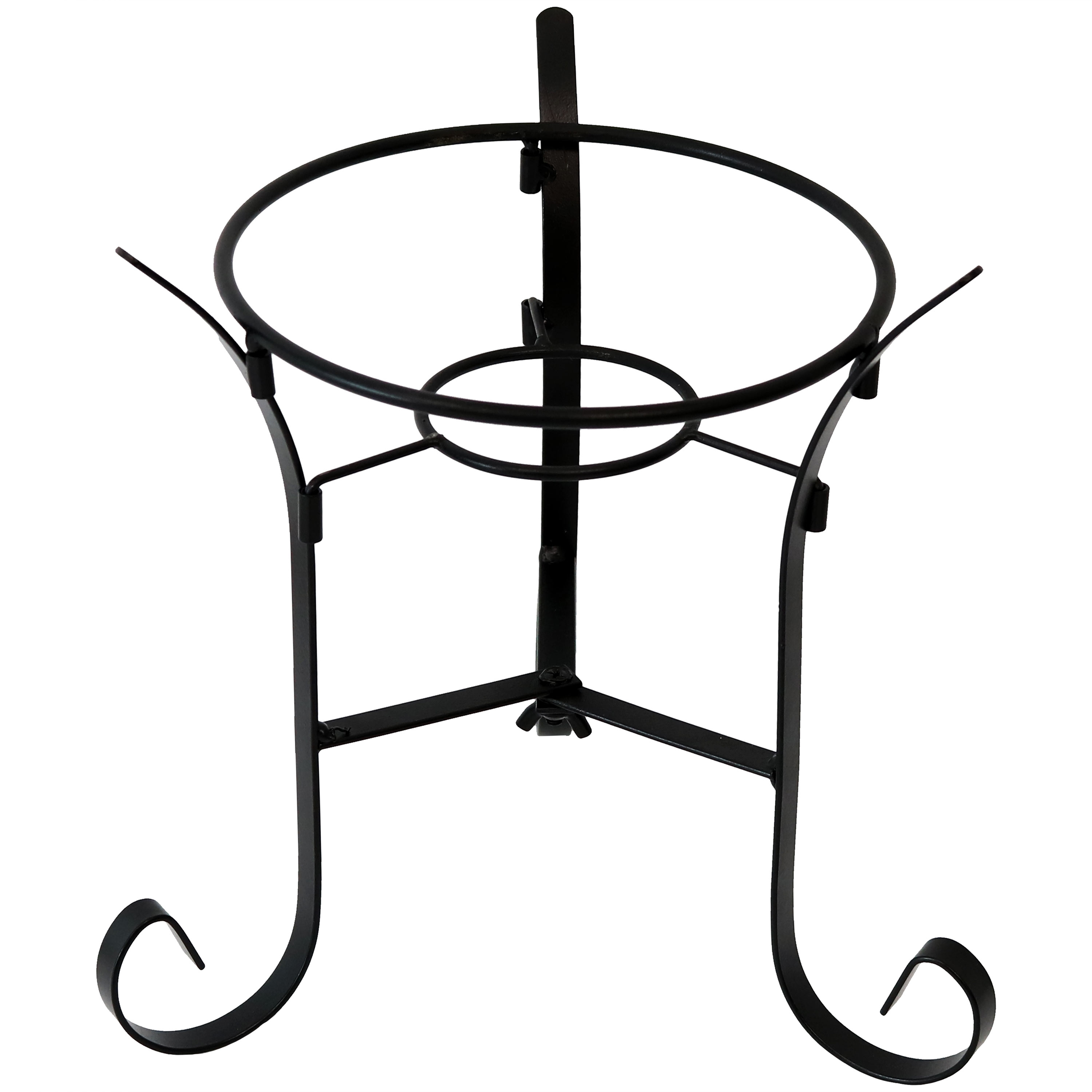 Traditional Style Steel Outdoor Gazing Globe Stand - Black
